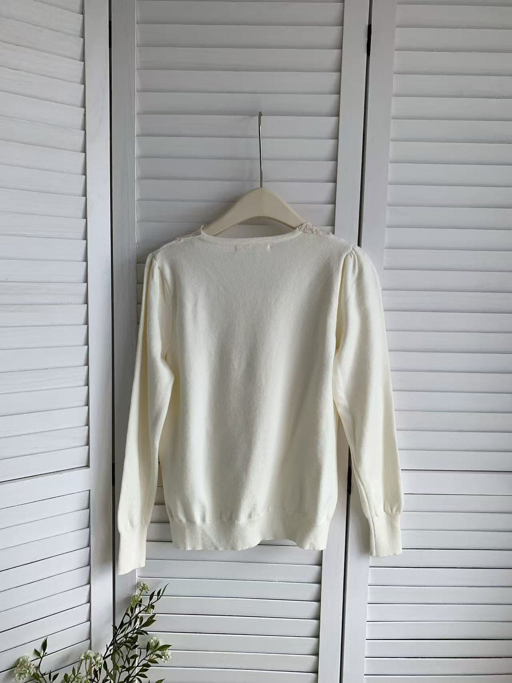 HELLO MILK TEE- 85626 花邊領上衣