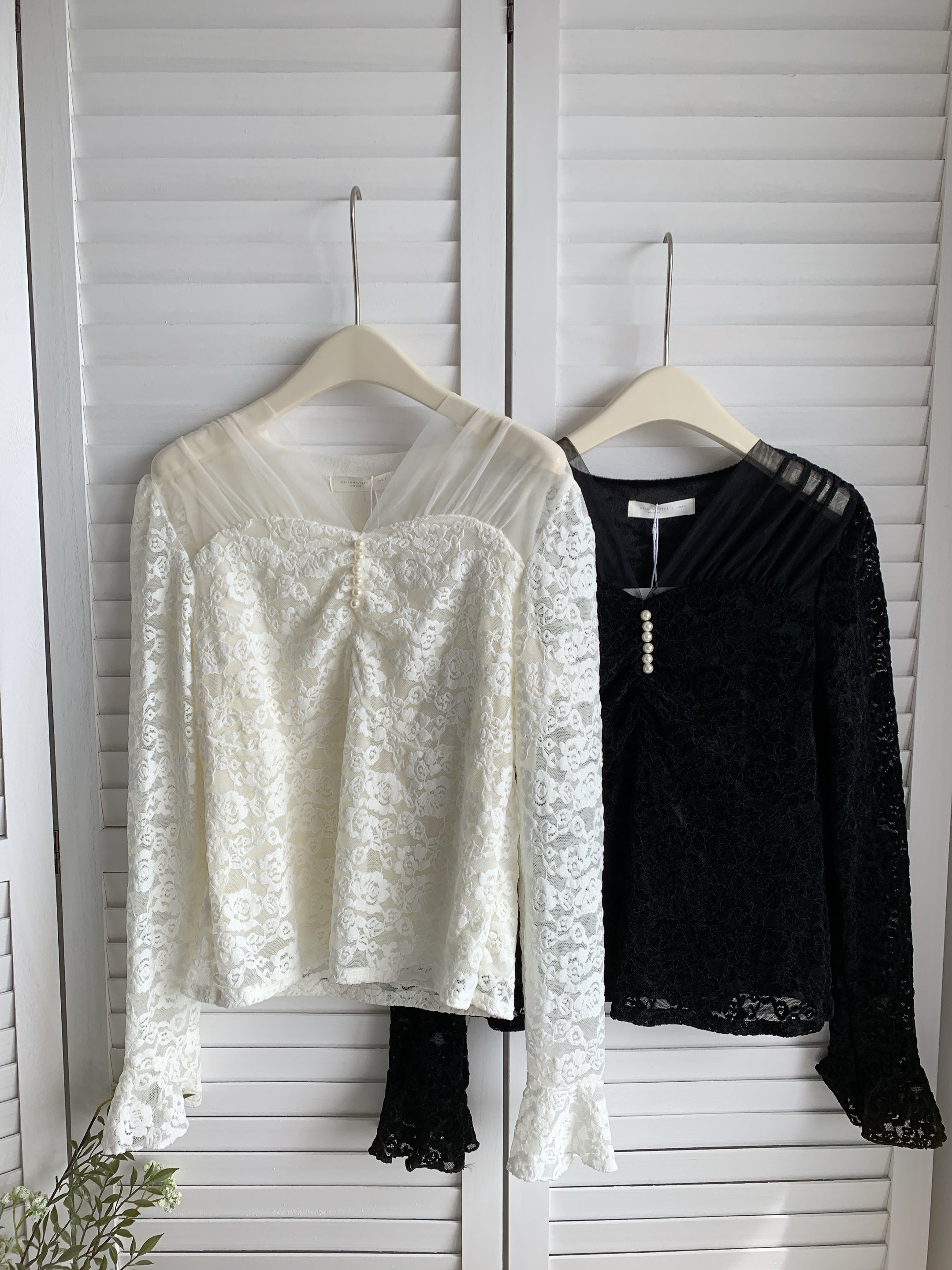 HELLO MILK TEE- 85629 拼接上衣