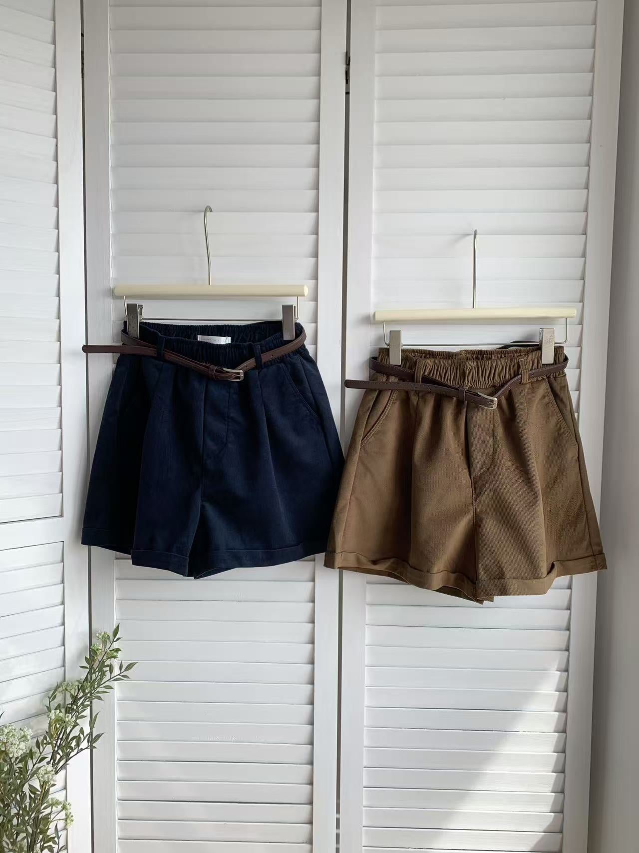 HELLO MILK TEE- 85549 純色短褲