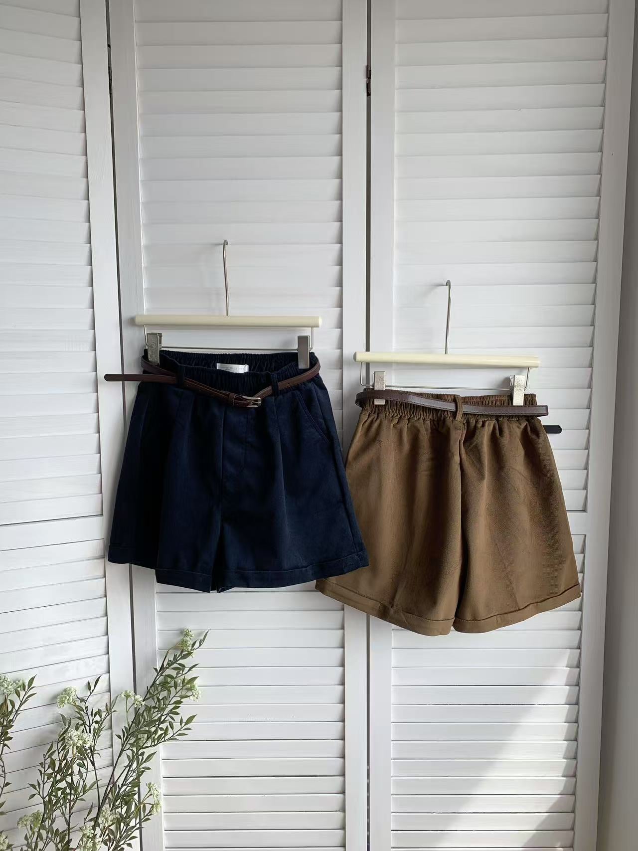 HELLO MILK TEE- 85549 純色短褲