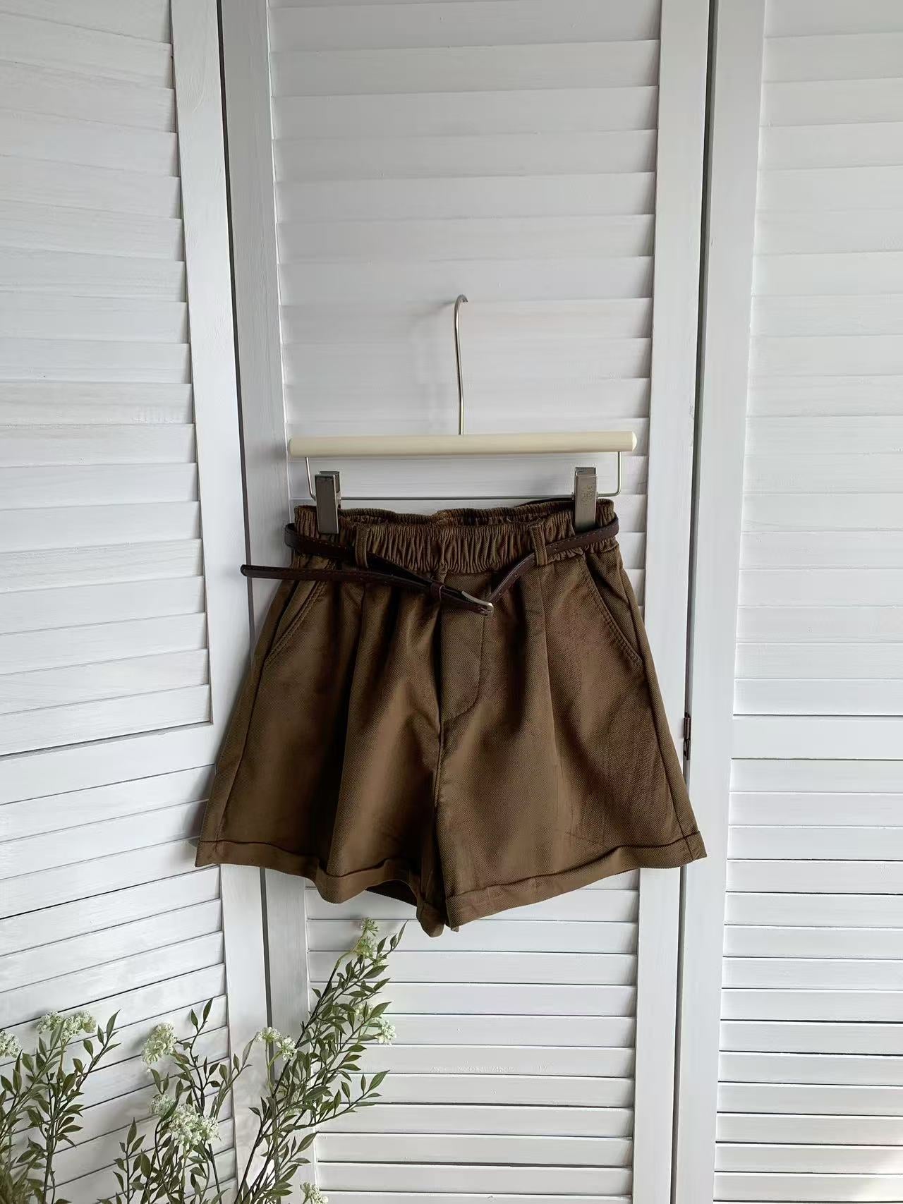 HELLO MILK TEE- 85549 純色短褲