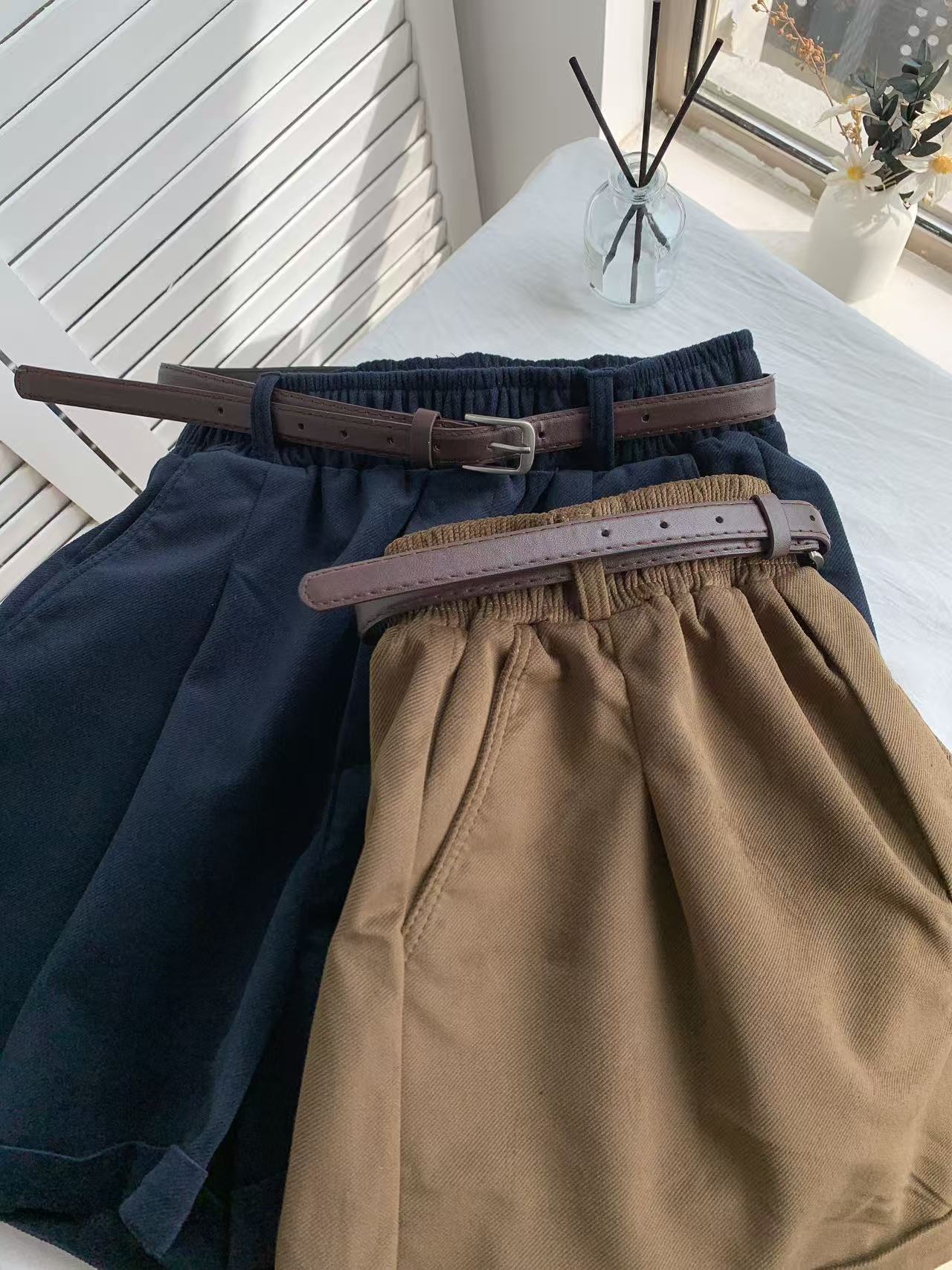 HELLO MILK TEE- 85549 純色短褲