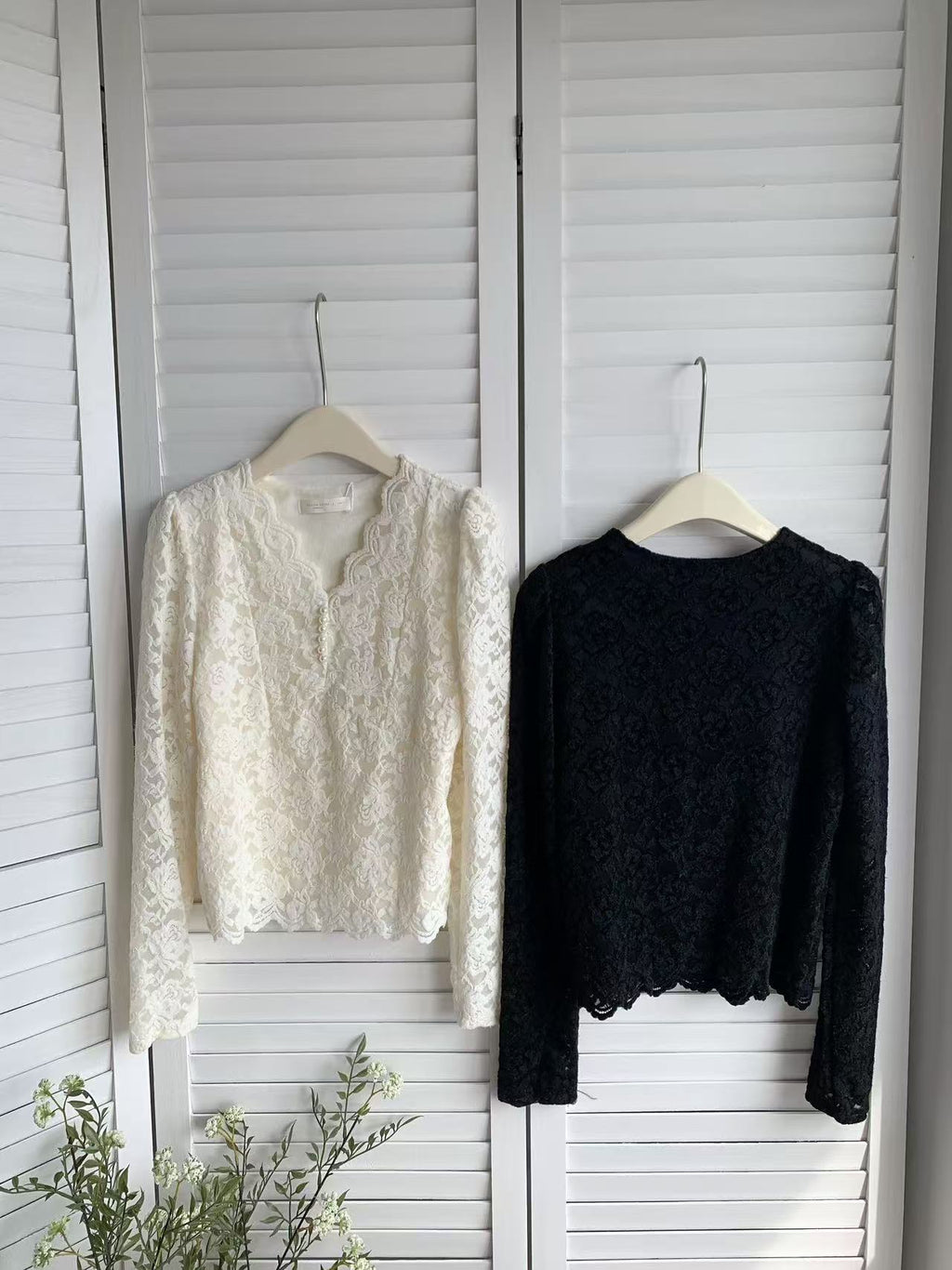 HELLO MILK TEE- 85628 蕾絲上衣