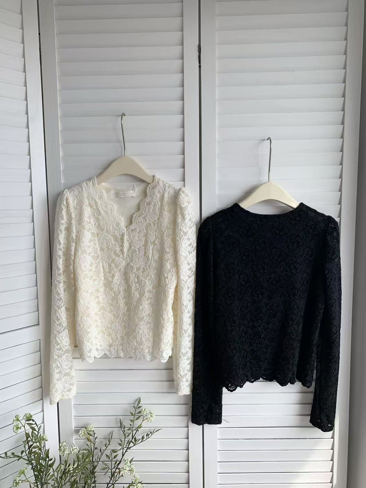 HELLO MILK TEE- 85628 蕾絲上衣