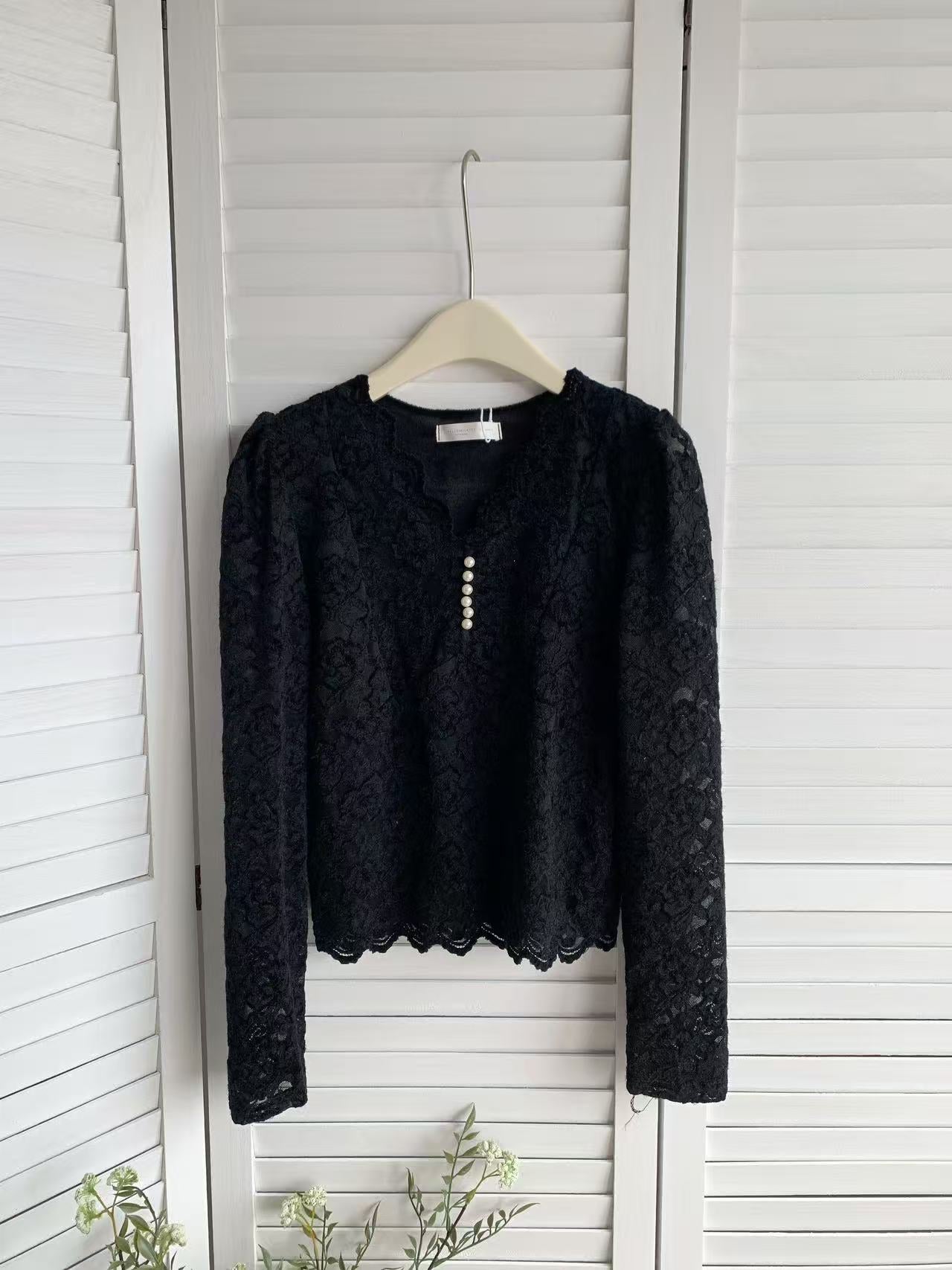 HELLO MILK TEE- 85628 蕾絲上衣