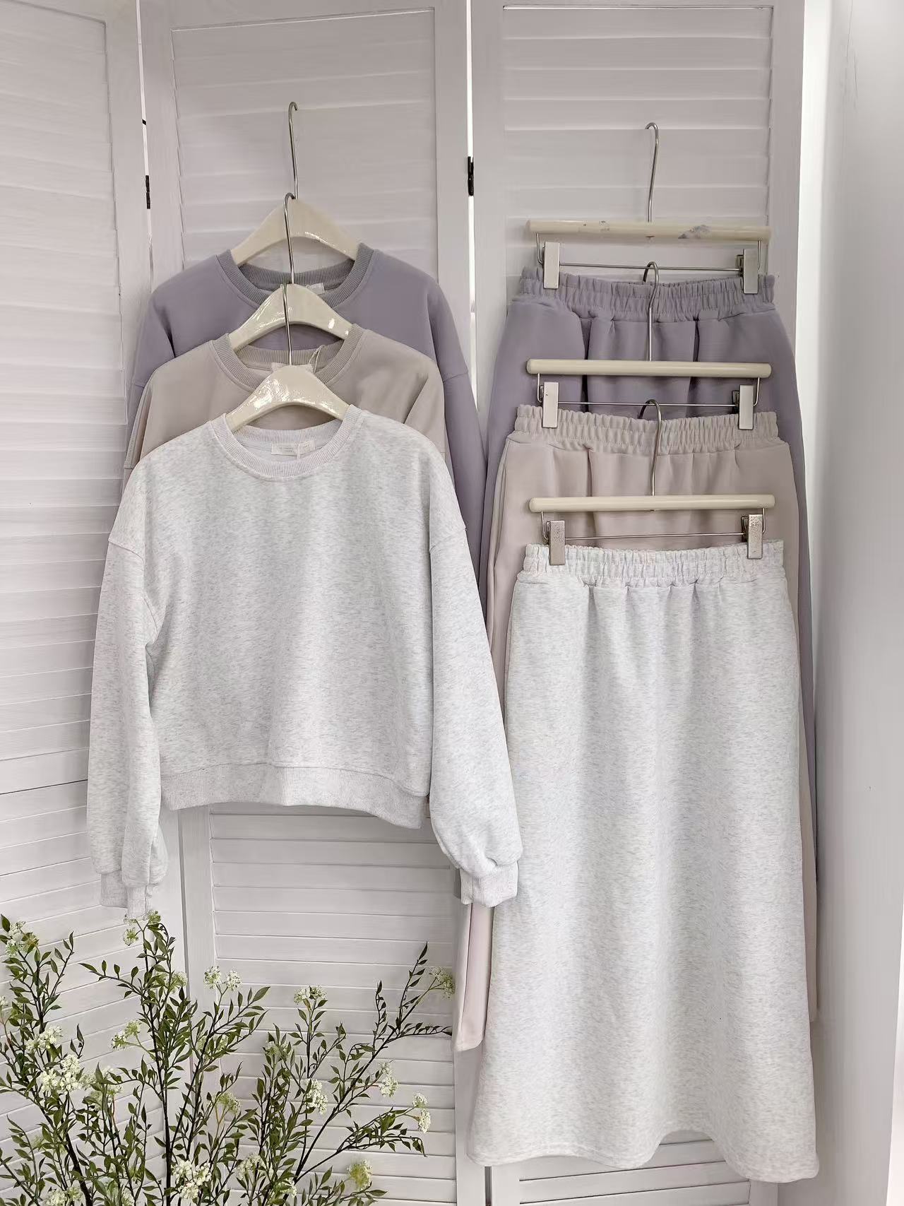 HELLO MILK TEE- 85684 衛衣套裝