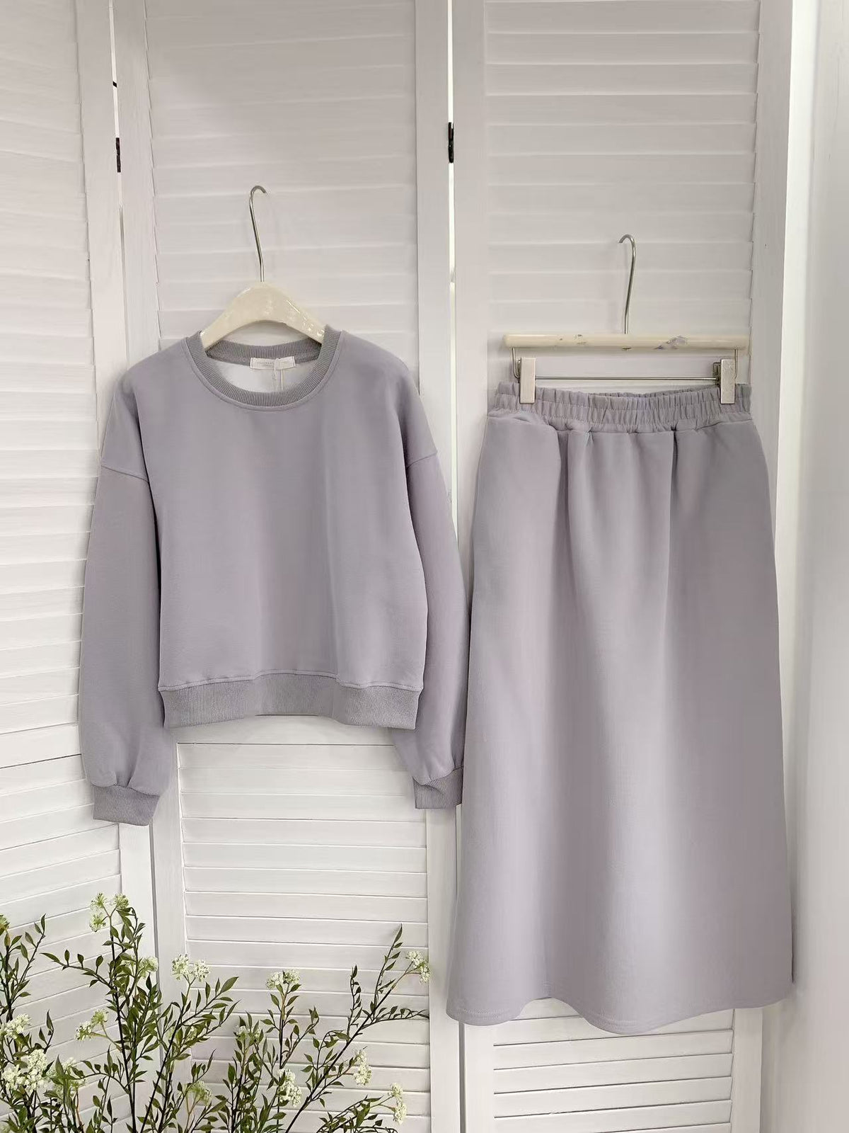 HELLO MILK TEE- 85684 衛衣套裝