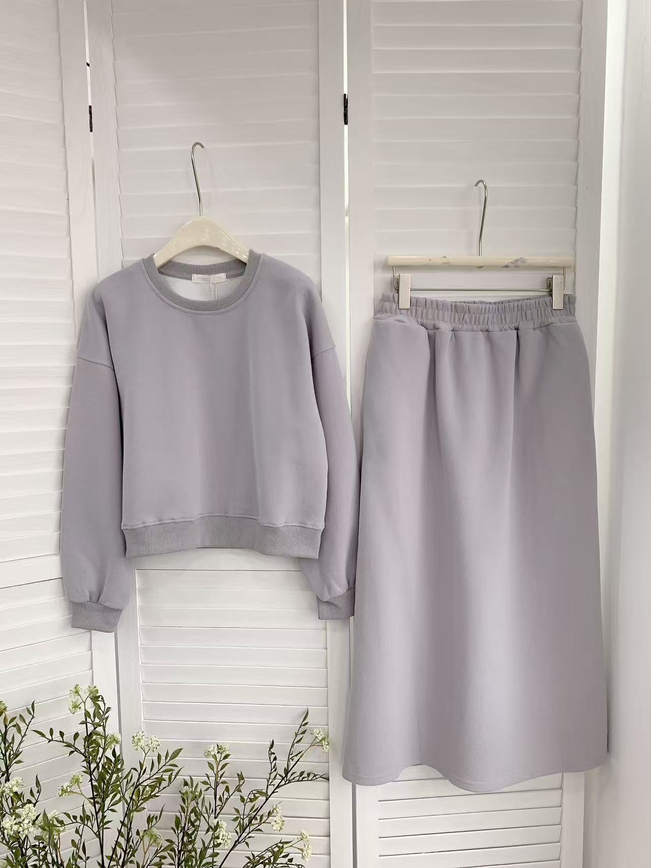 HELLO MILK TEE- 85684 衛衣套裝