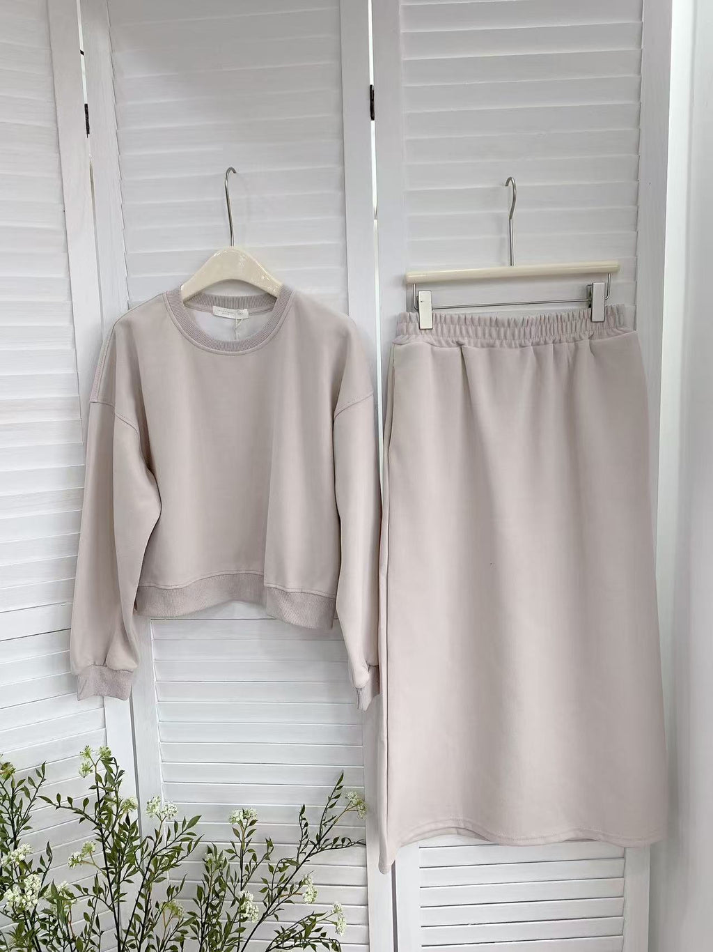 HELLO MILK TEE- 85684 衛衣套裝