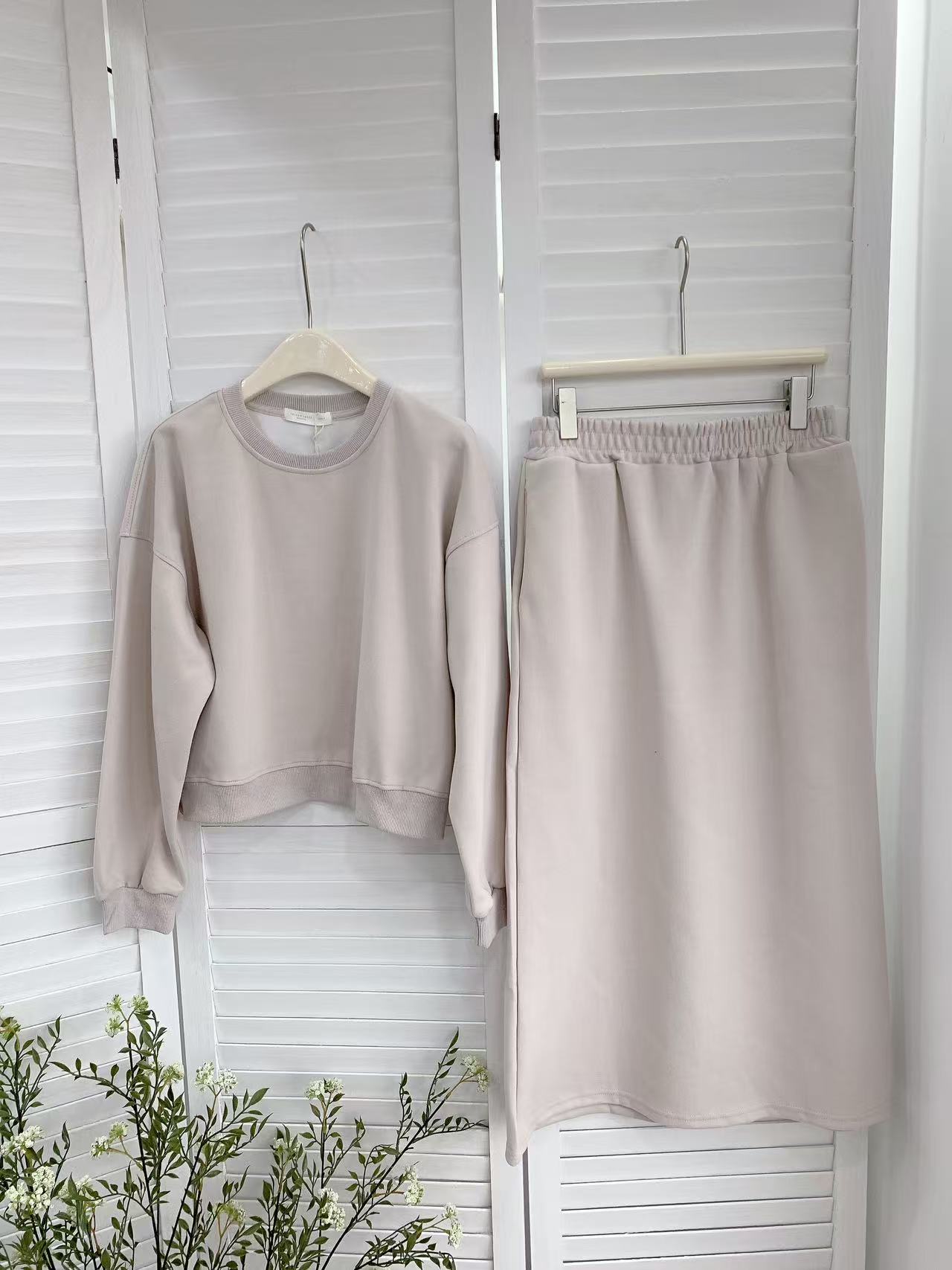 HELLO MILK TEE- 85684 衛衣套裝