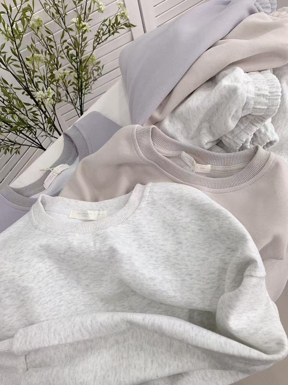 HELLO MILK TEE- 85684 衛衣套裝