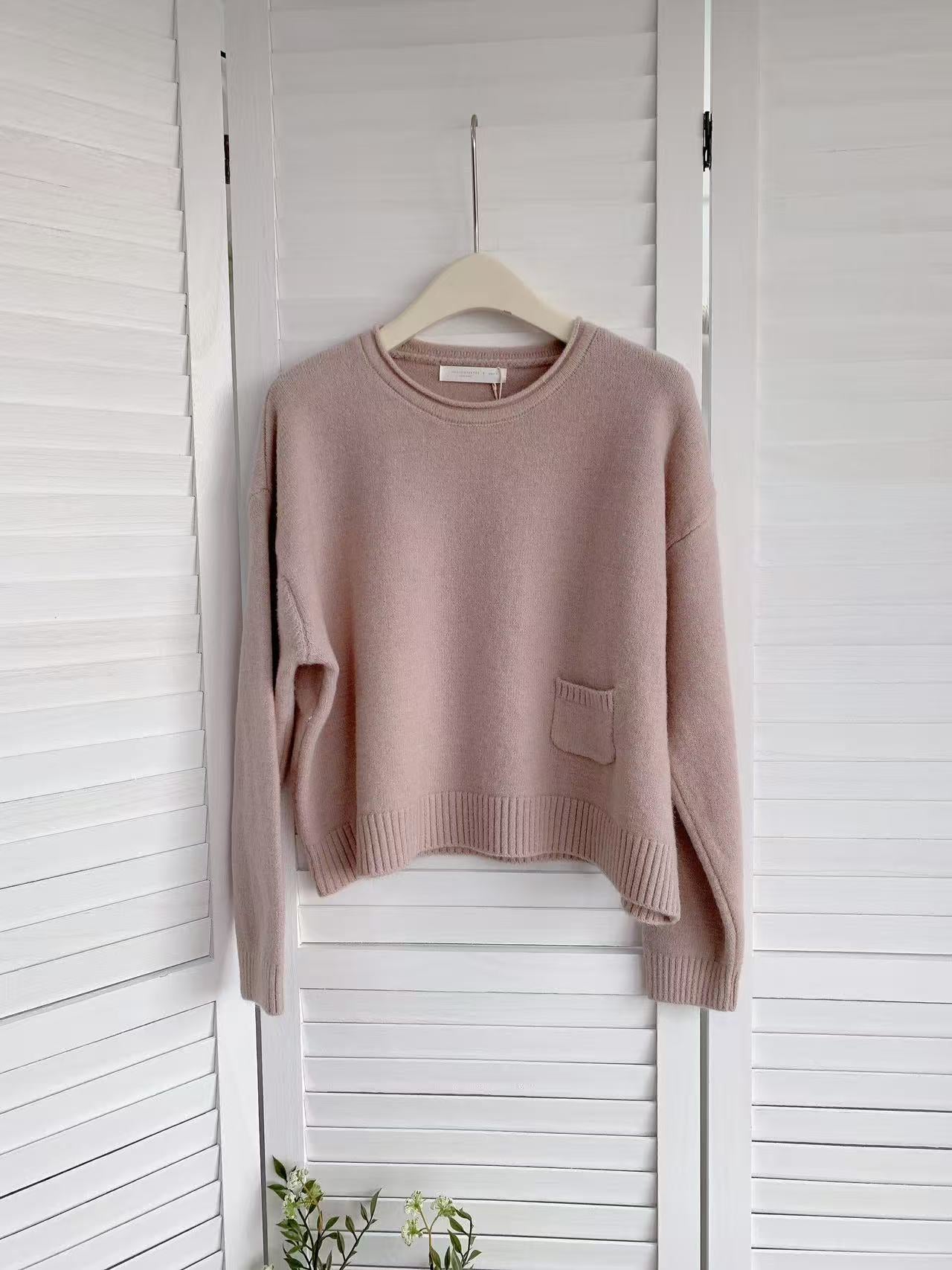 HELLO MILK TEE- 85682 卷邊上衣