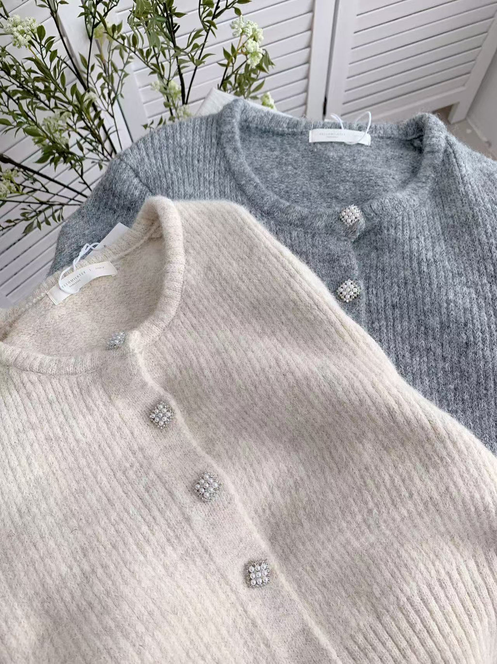 HELLO MILK TEE- 85648 圓領套裝