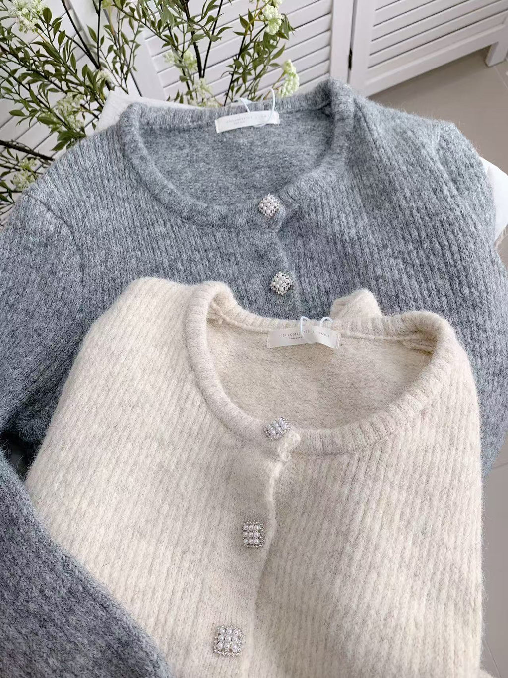 HELLO MILK TEE- 85648 圓領套裝