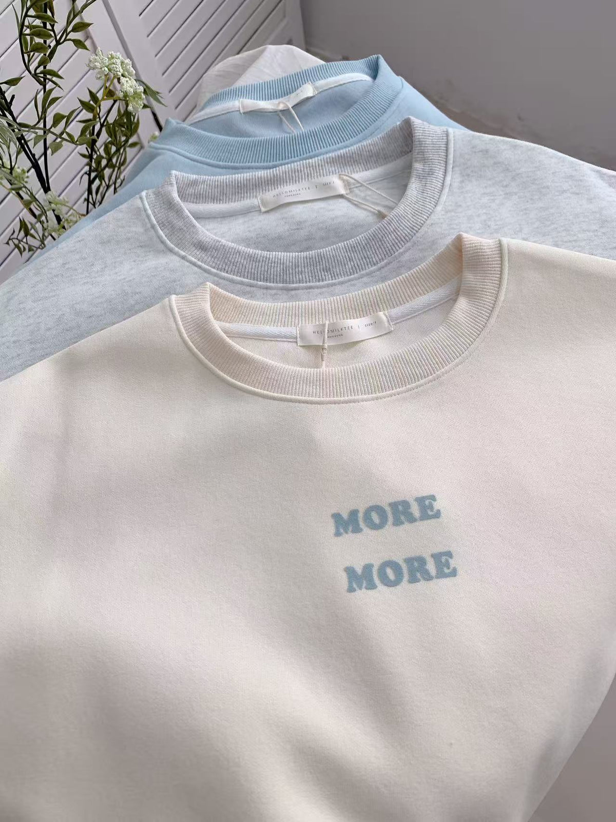 HELLO MILK TEE- 85678 圓領衛衣