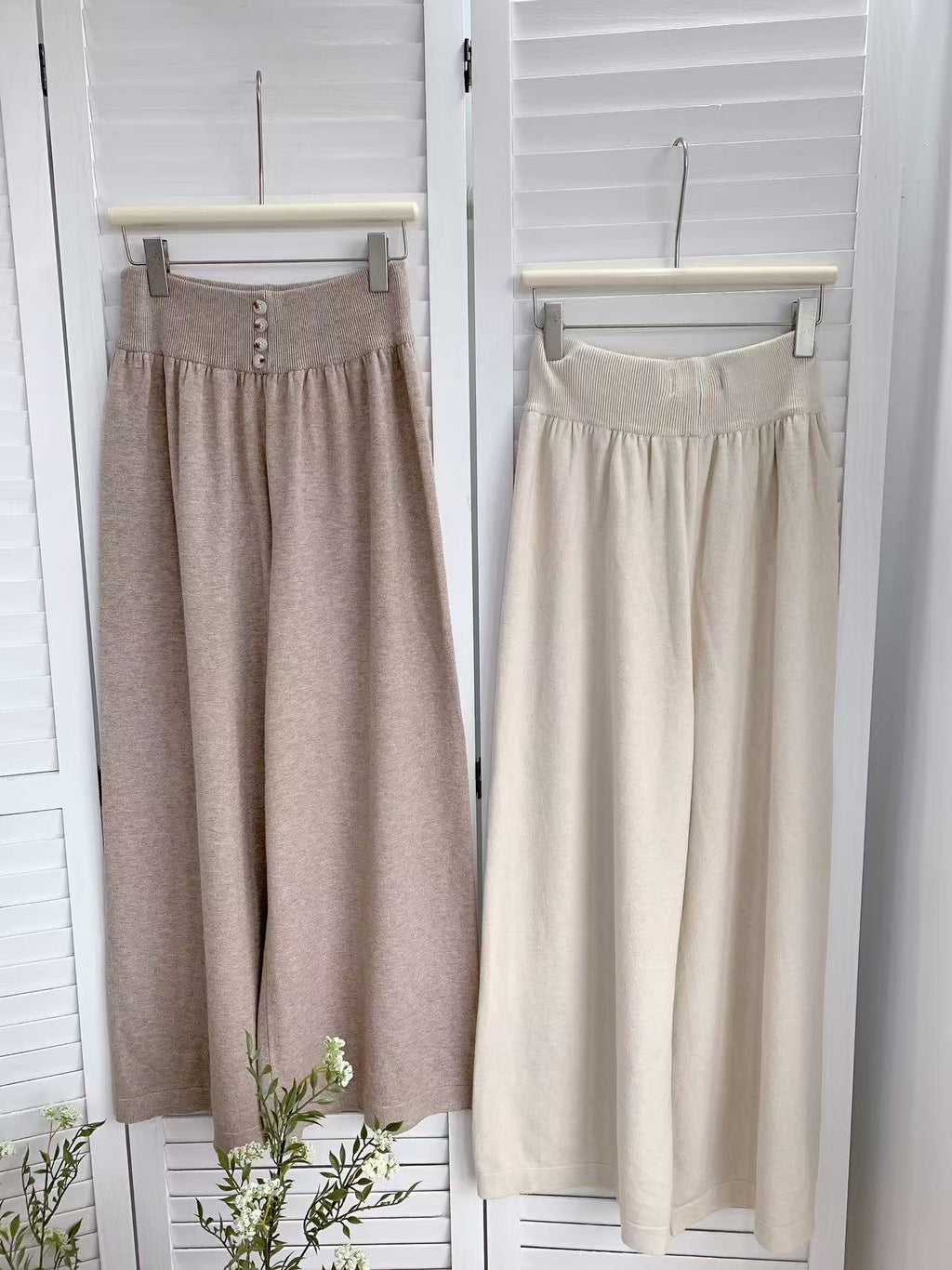 HELLO MILK TEE- 85612 高腰休閒褲