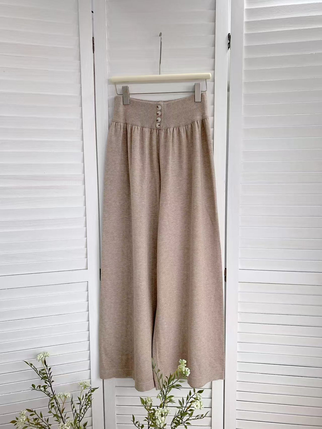 HELLO MILK TEE- 85612 高腰休閒褲