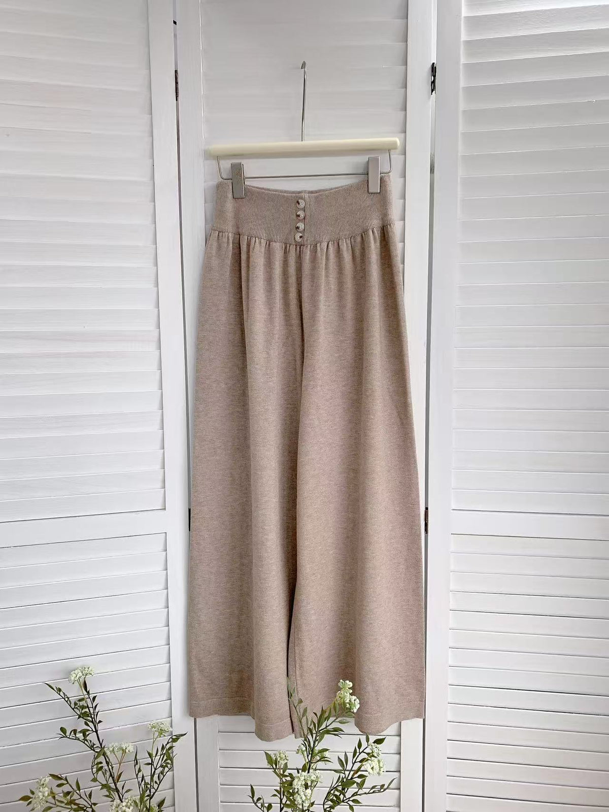 HELLO MILK TEE- 85612 高腰休閒褲