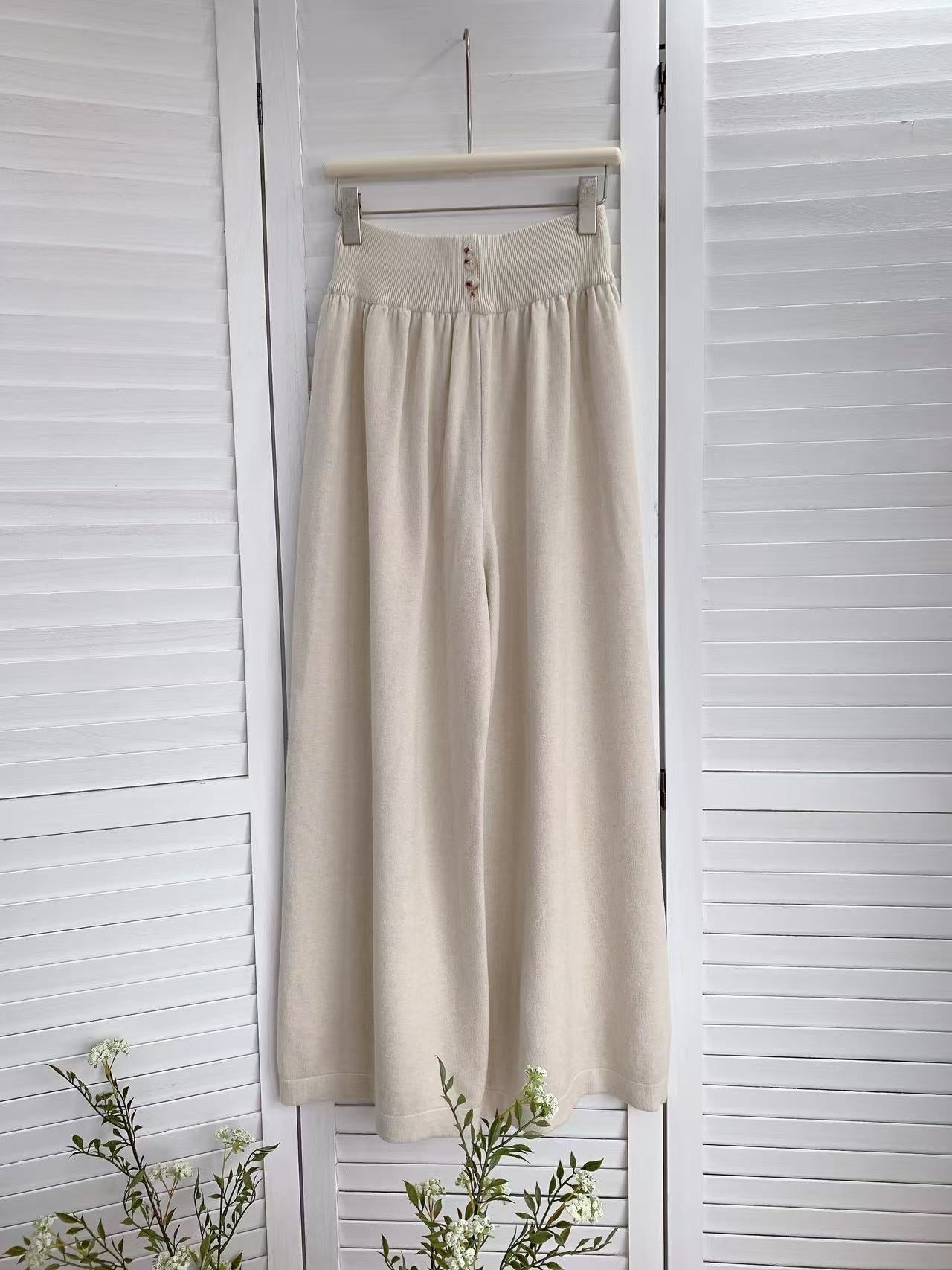 HELLO MILK TEE- 85612 高腰休閒褲