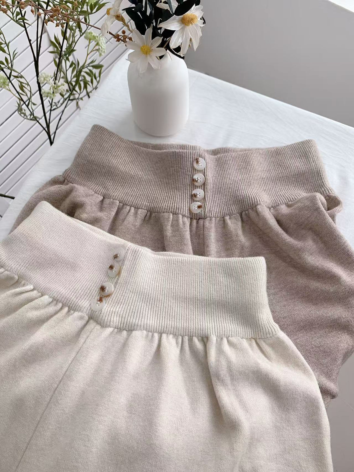 HELLO MILK TEE- 85612 高腰休閒褲