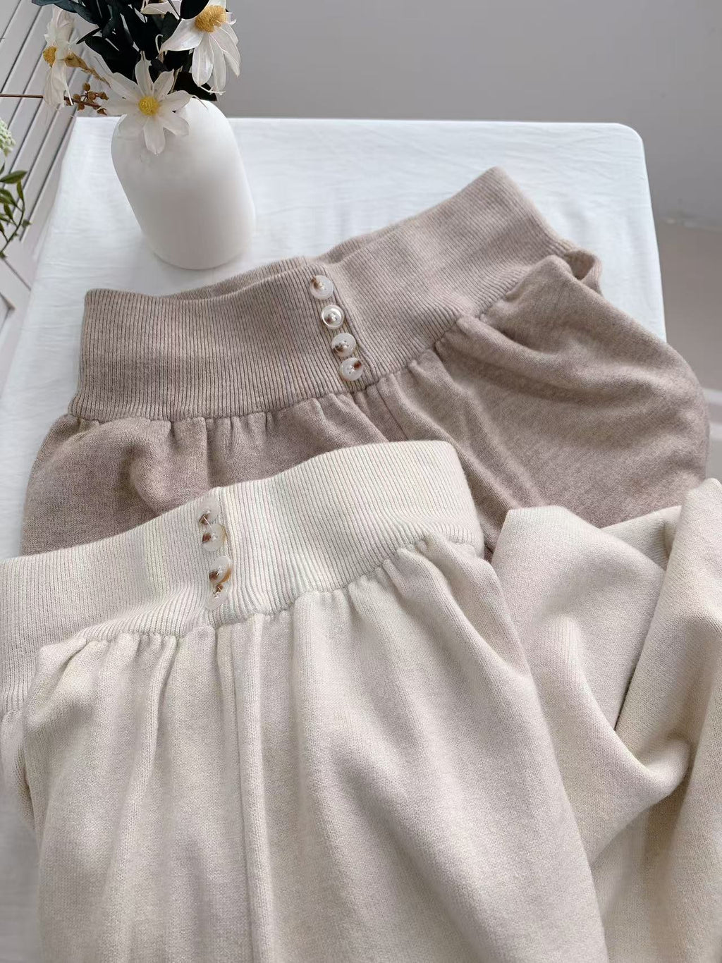 HELLO MILK TEE- 85612 高腰休閒褲