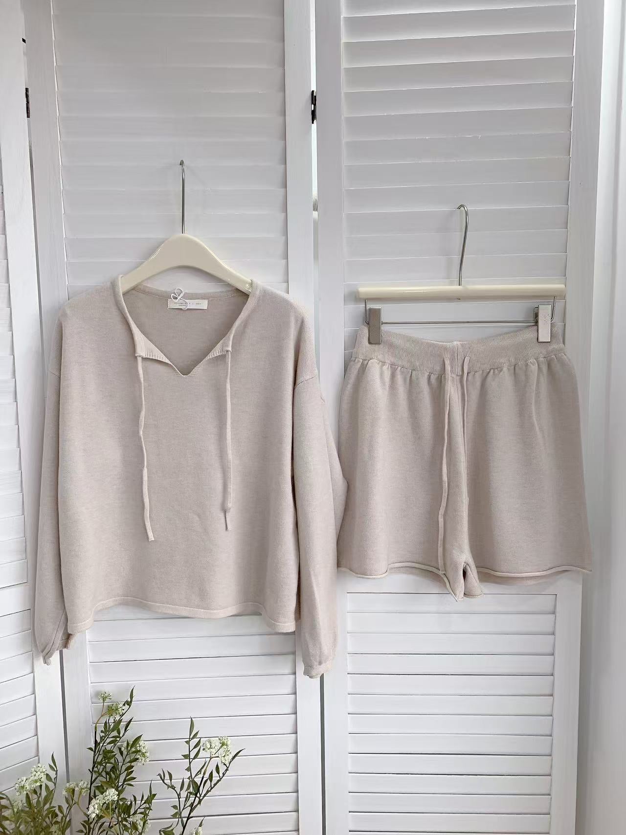 HELLO MILK TEE- 85561 休閒套裝