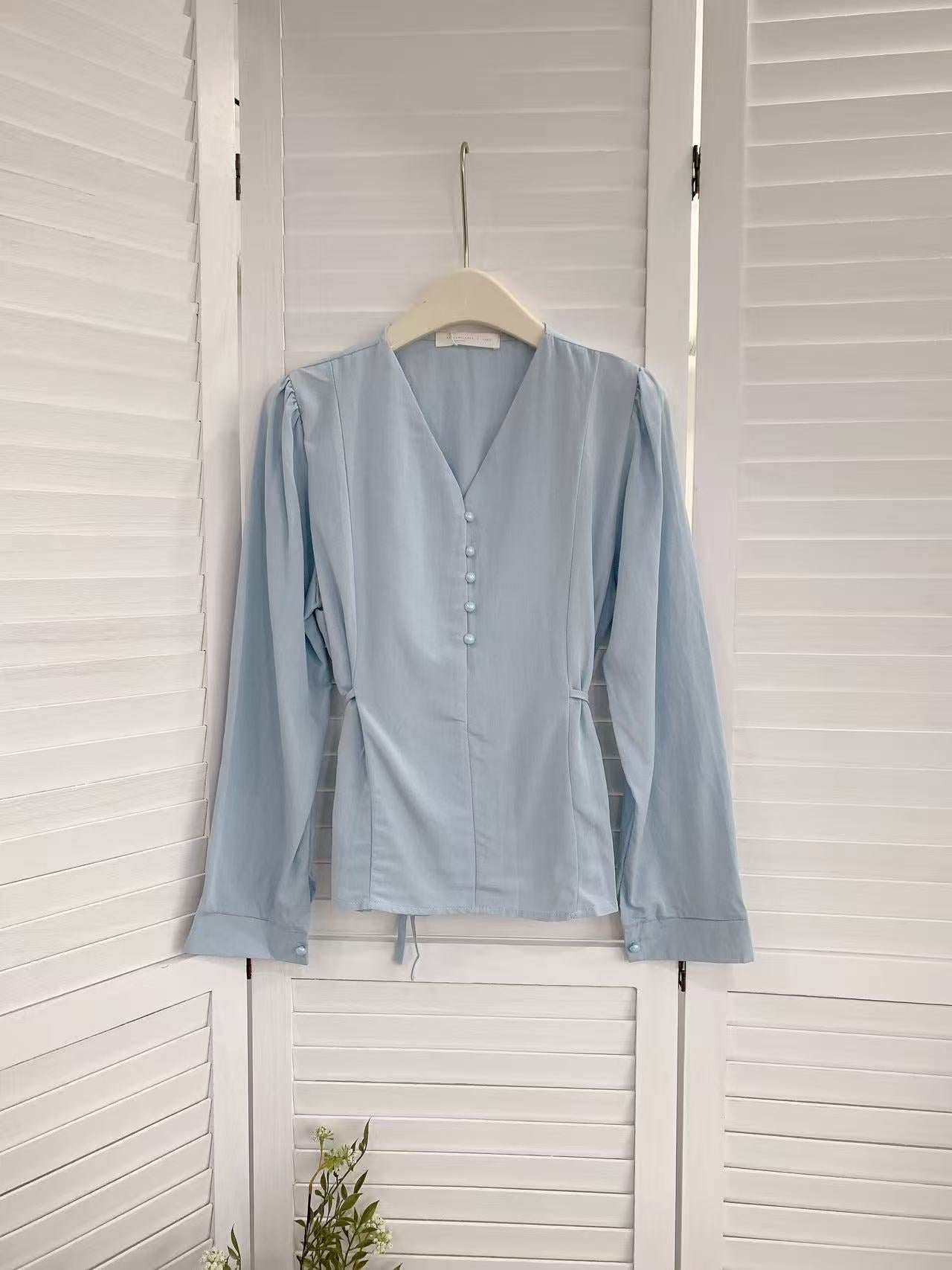 HELLO MILK TEE- 85638 V領上衣