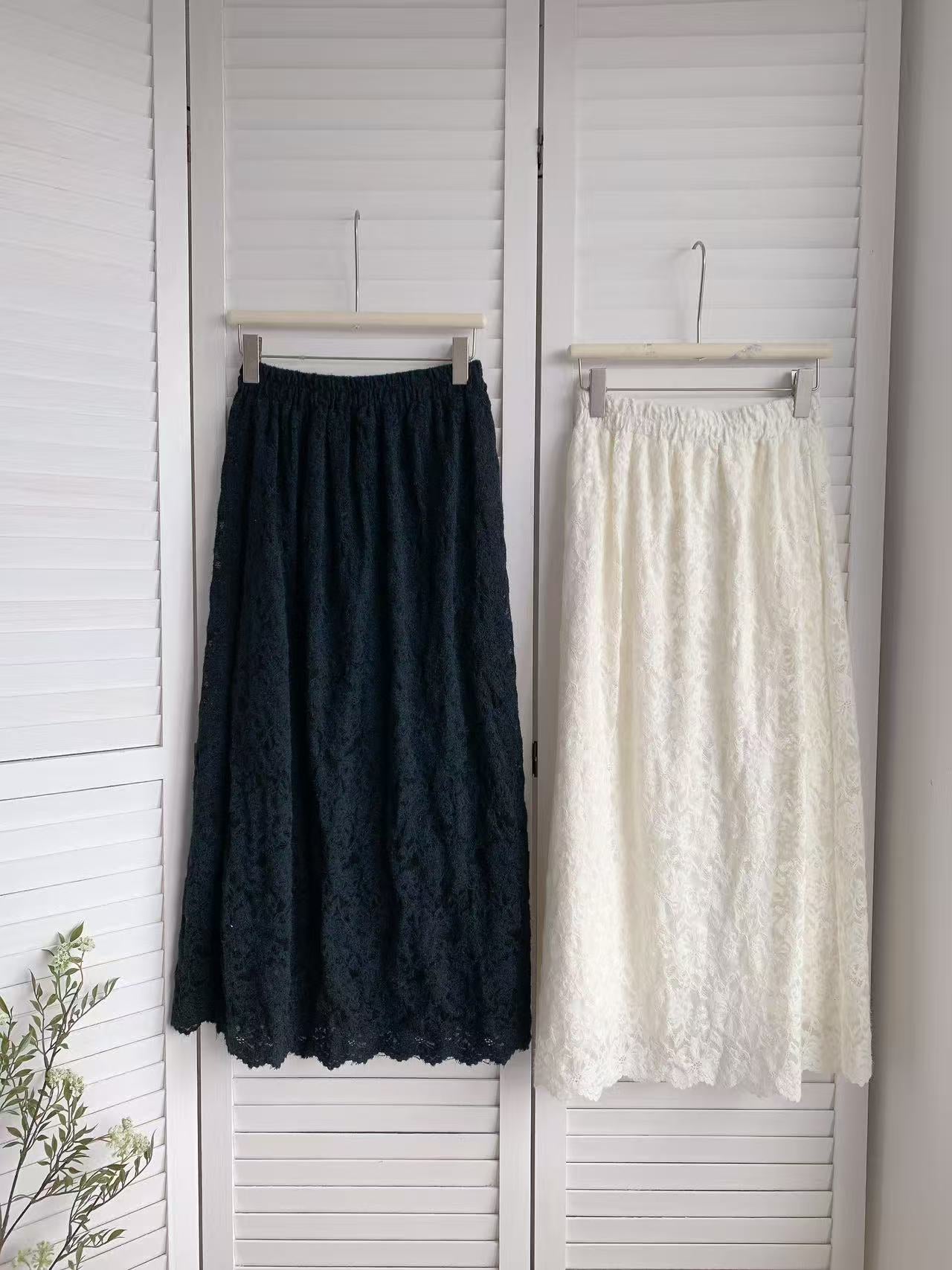 HELLO MILK TEE- 85670 蕾絲半裙