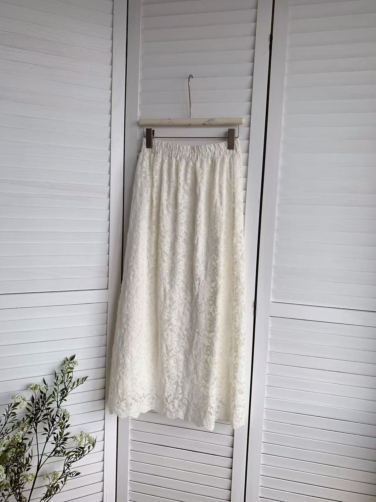 HELLO MILK TEE- 85670 蕾絲半裙