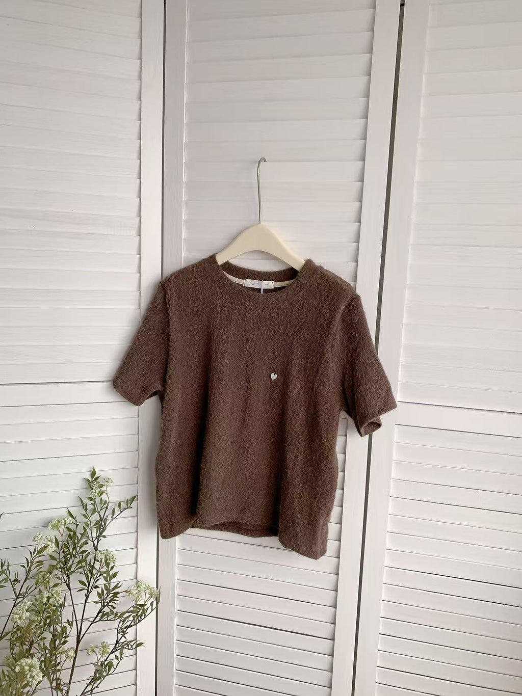 HELLO MILK TEE- 85564 毛紗短袖