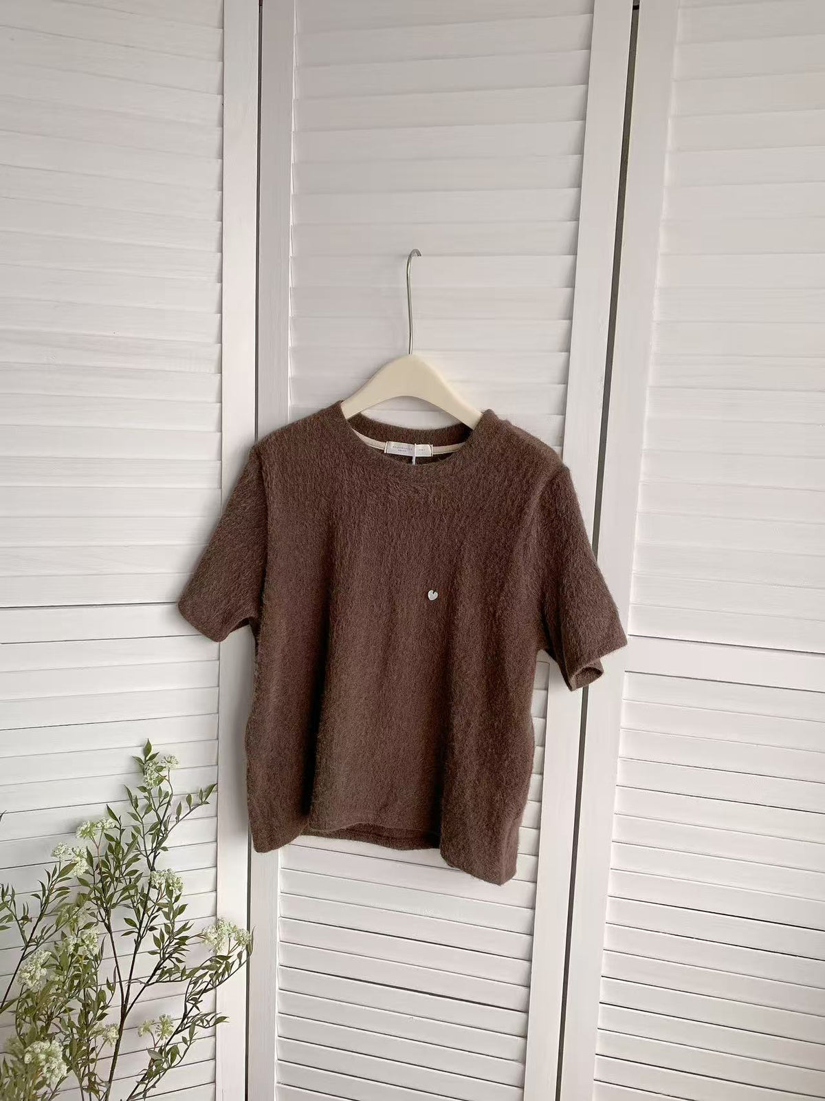 HELLO MILK TEE- 85564 毛紗短袖