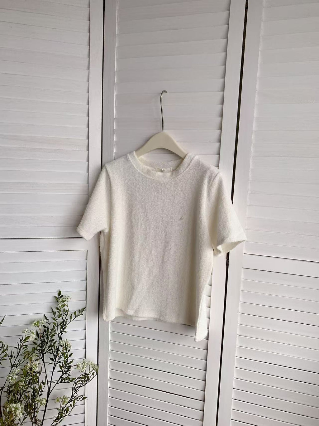 HELLO MILK TEE- 85564 毛紗短袖