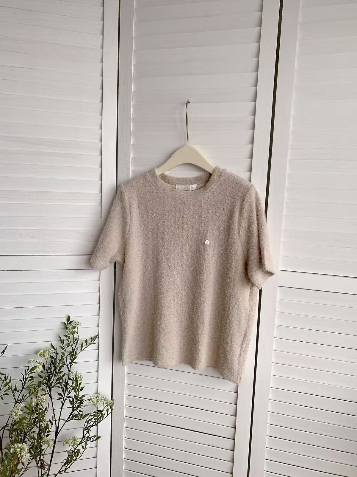 HELLO MILK TEE- 85564 毛紗短袖