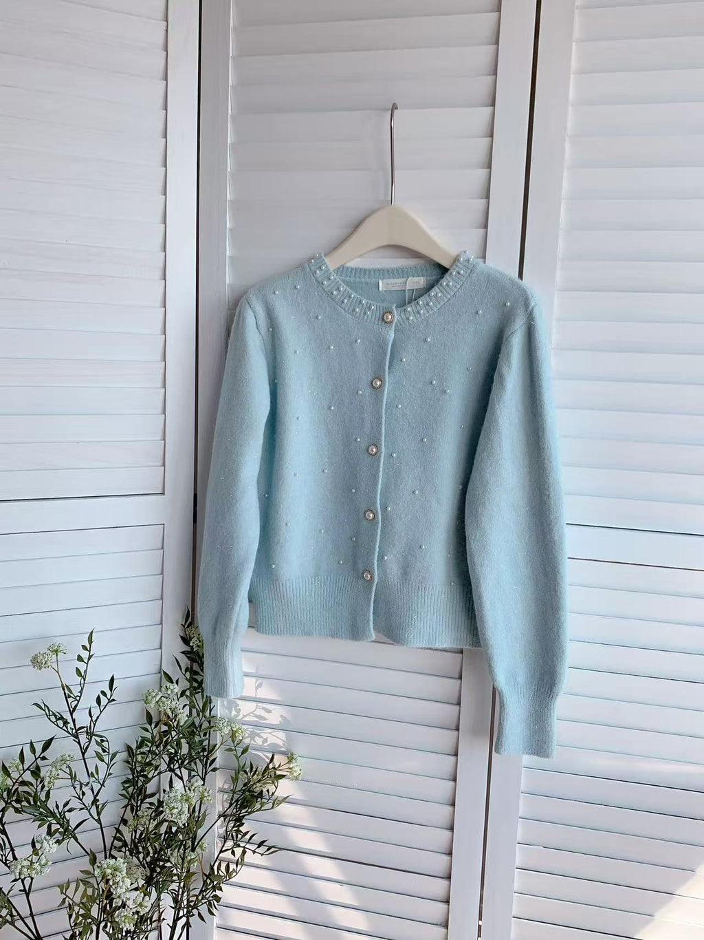 HELLO MILK TEE- 85674 釘珠毛衣