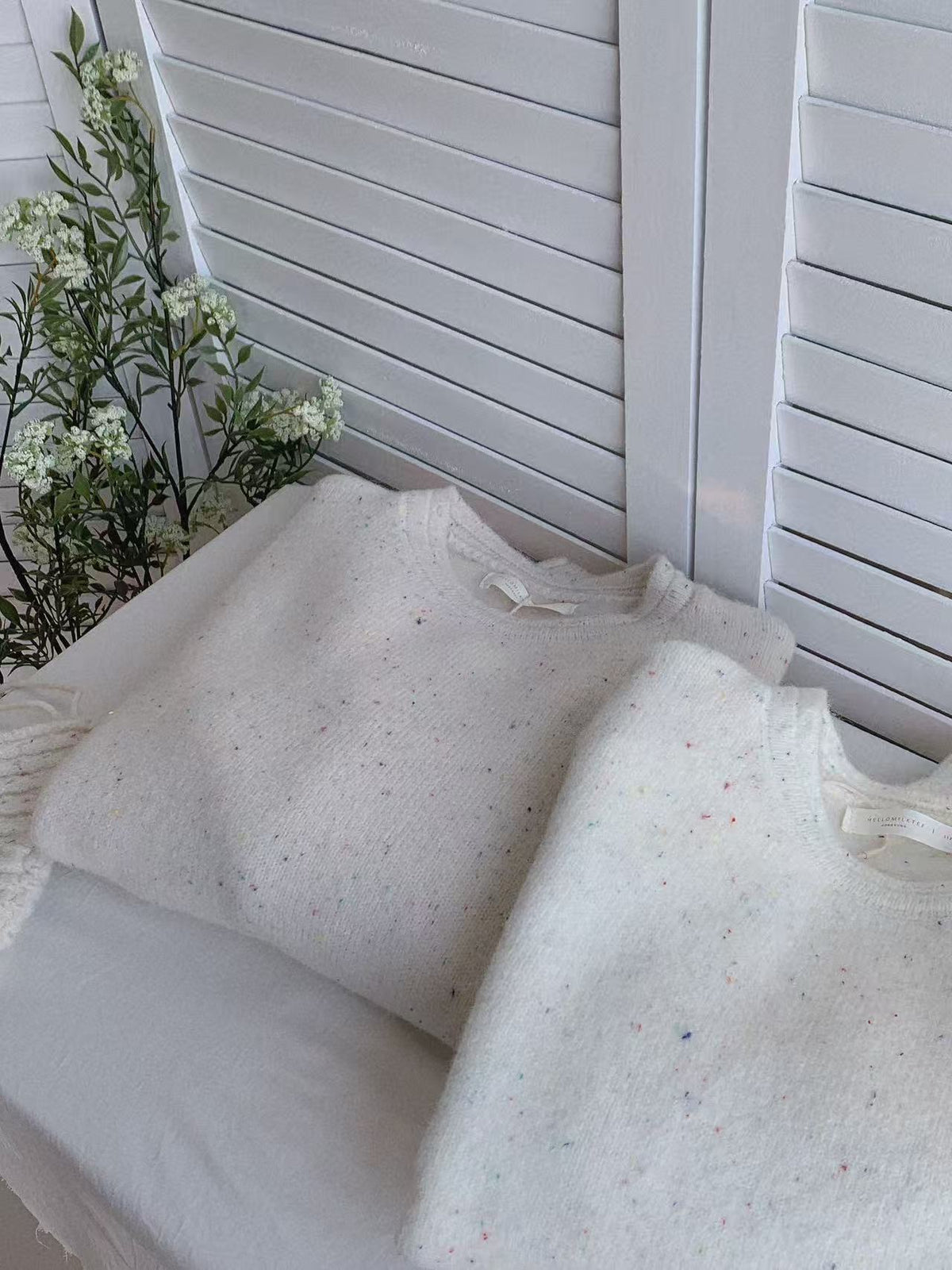 HELLO MILK TEE- 85675 圓領毛衣