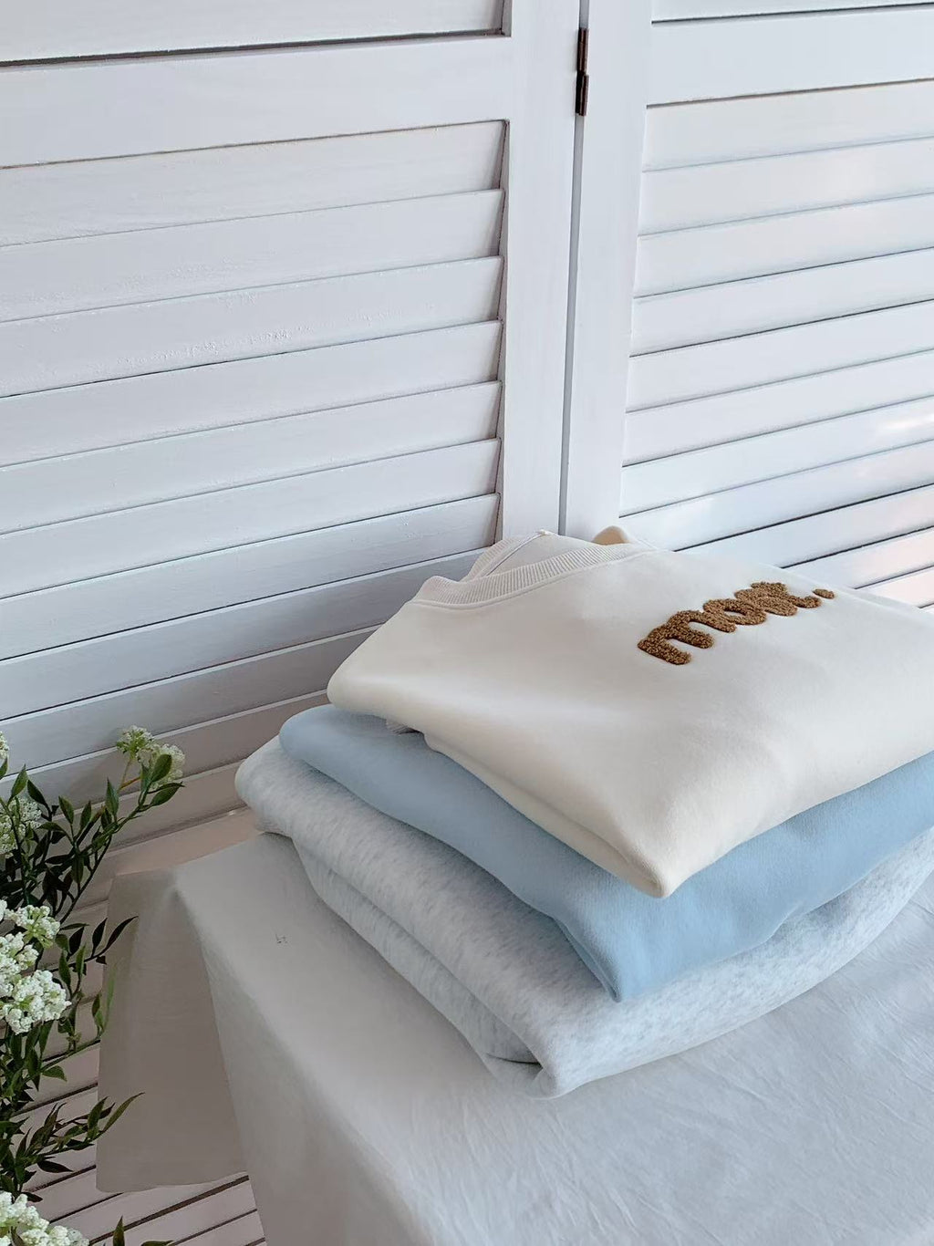 HELLO MILK TEE- 85680 毛巾繡衛衣