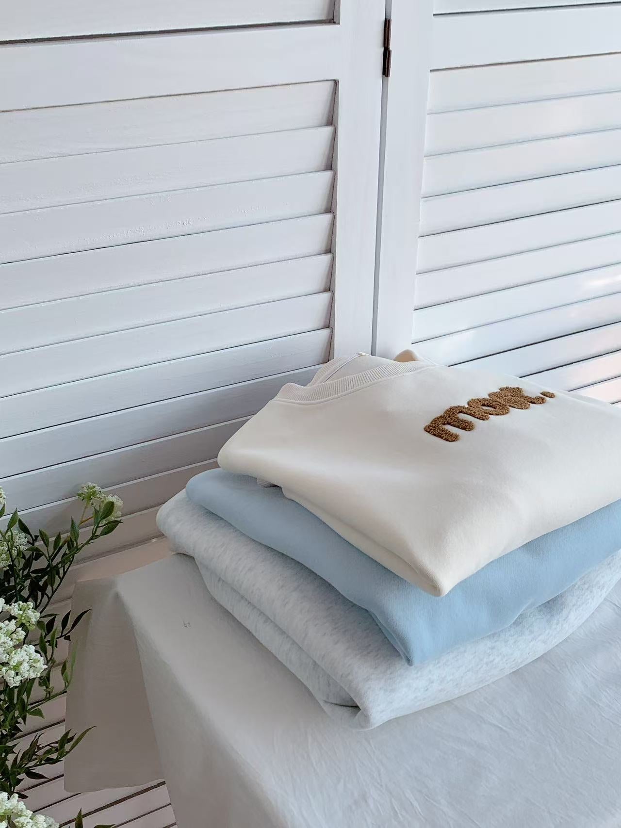 HELLO MILK TEE- 85680 毛巾繡衛衣