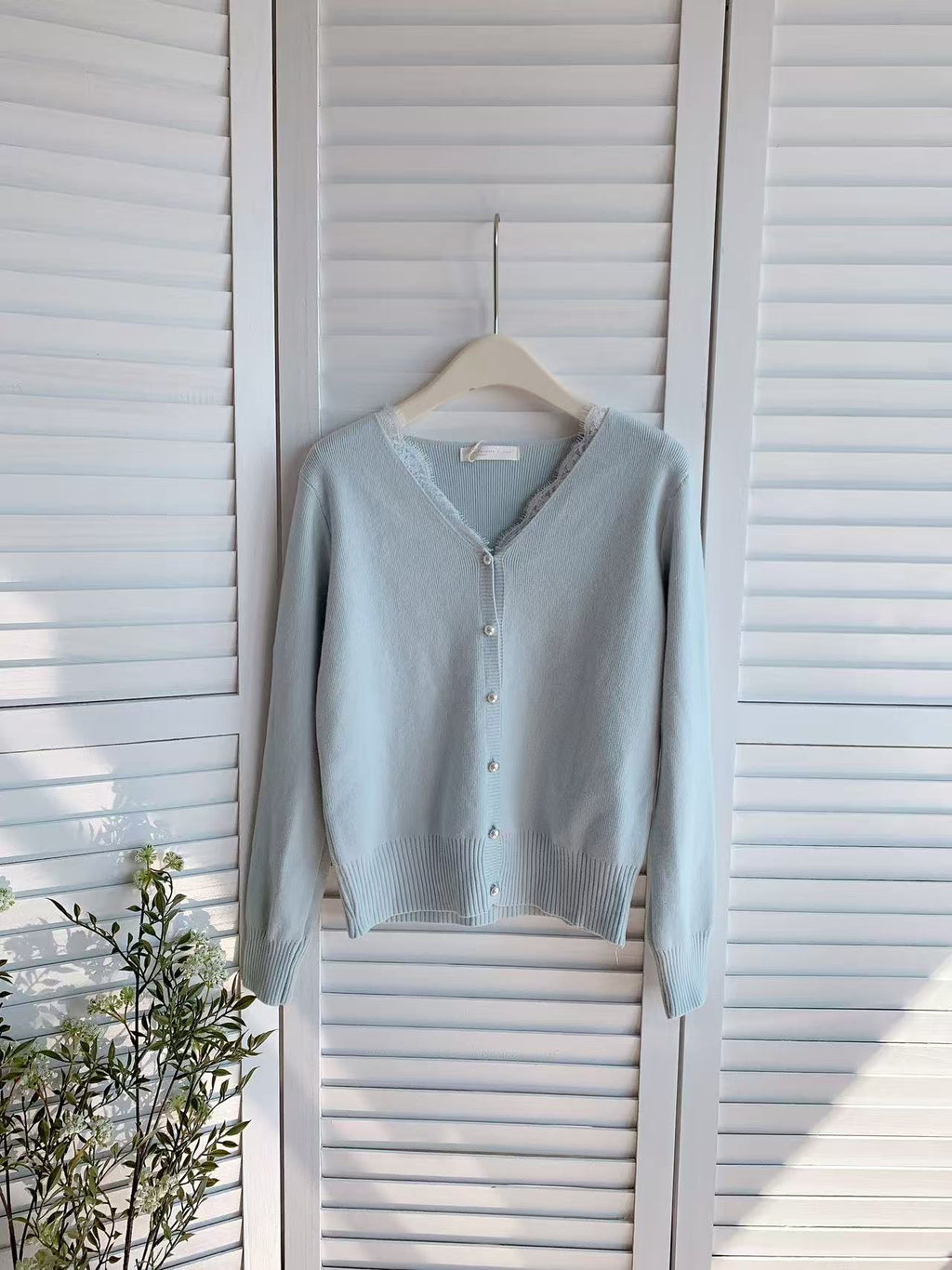 HELLO MILK TEE- 85725 蕾絲開衫