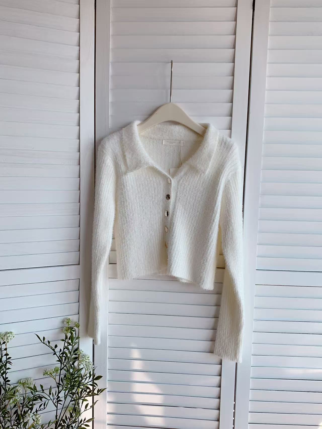 HELLO MILK TEE- 85677 翻領毛衣