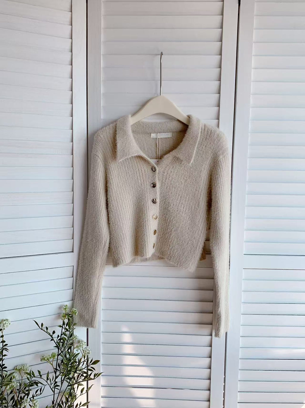 HELLO MILK TEE- 85677 翻領毛衣