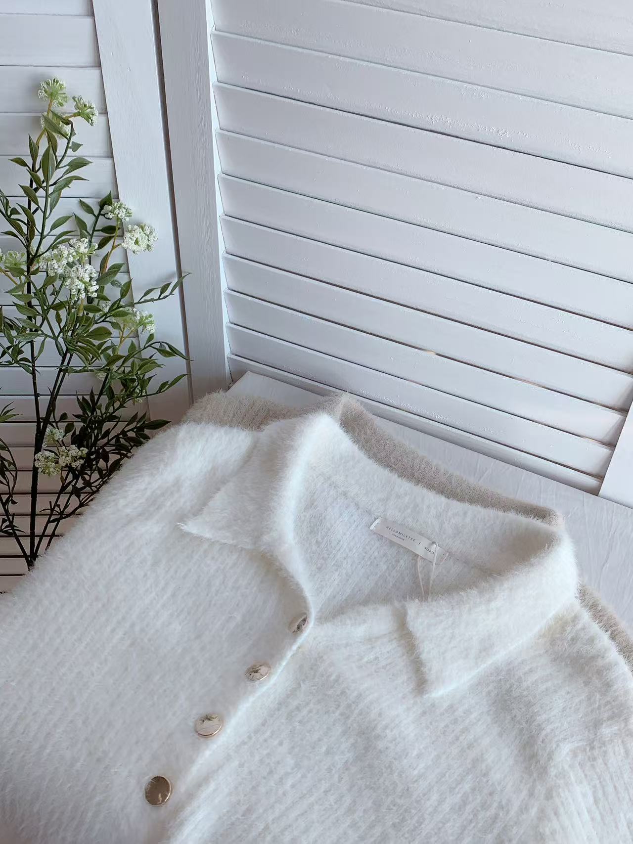 HELLO MILK TEE- 85677 翻領毛衣