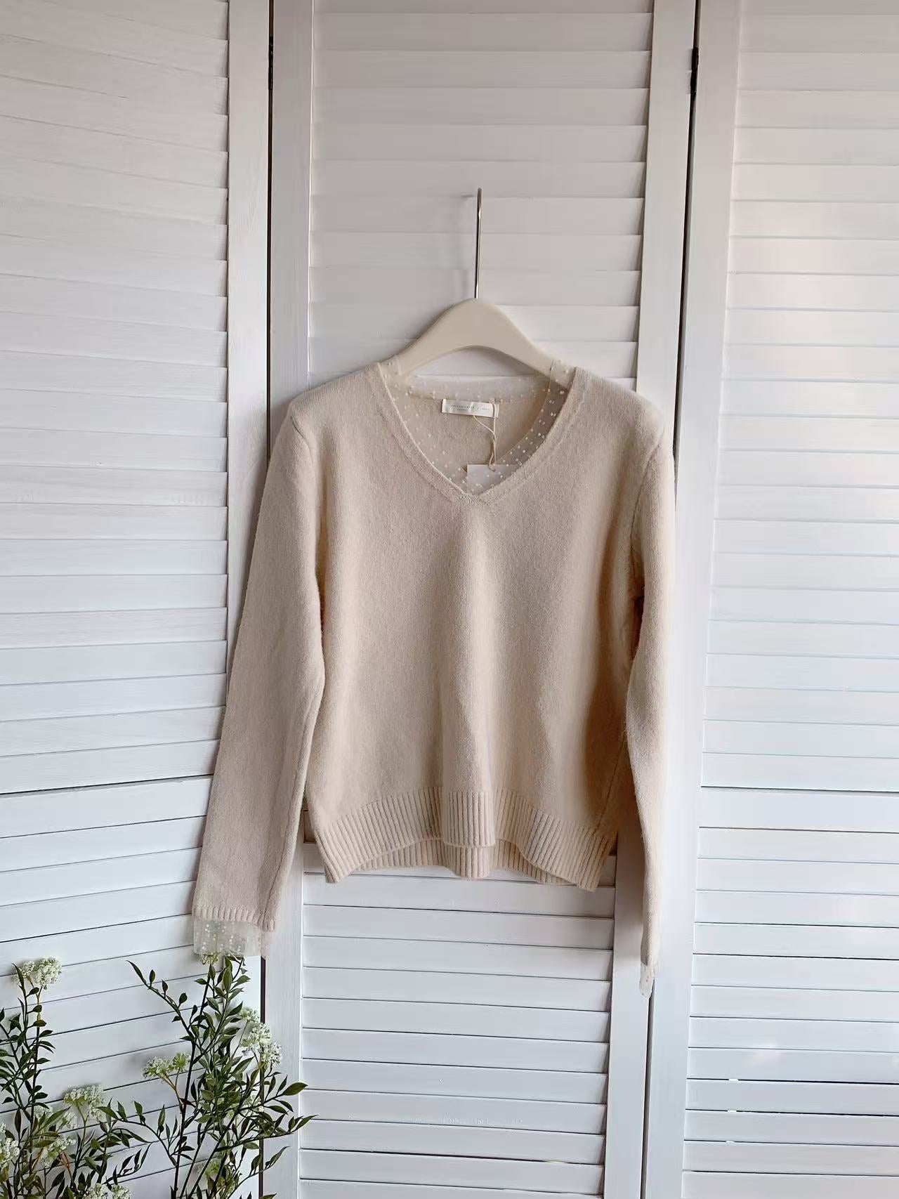 HELLO MILK TEE- 85714 百搭拼接衫