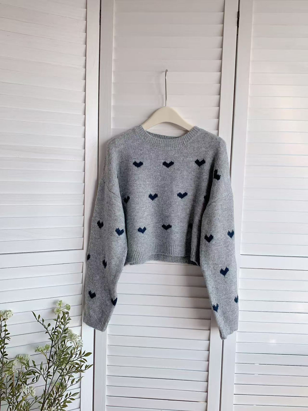 HELLO MILK TEE- 85729 愛心毛衣