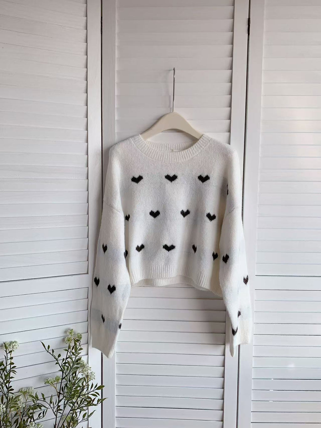 HELLO MILK TEE- 85729 愛心毛衣