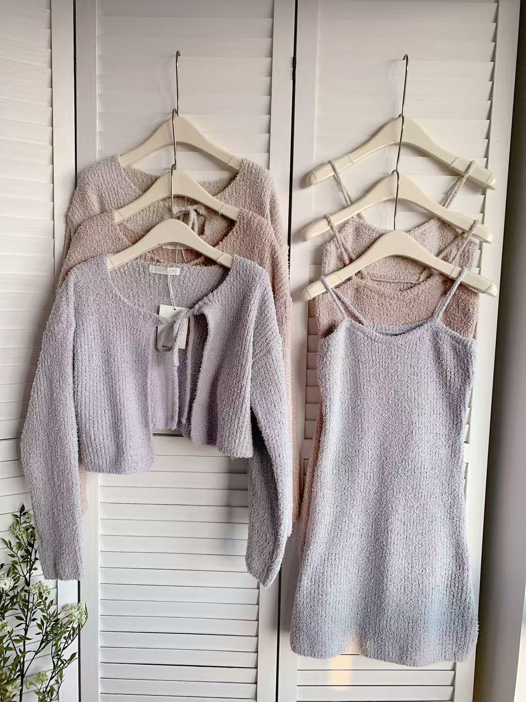 HELLO MILK TEE- 85656 坑條套裝