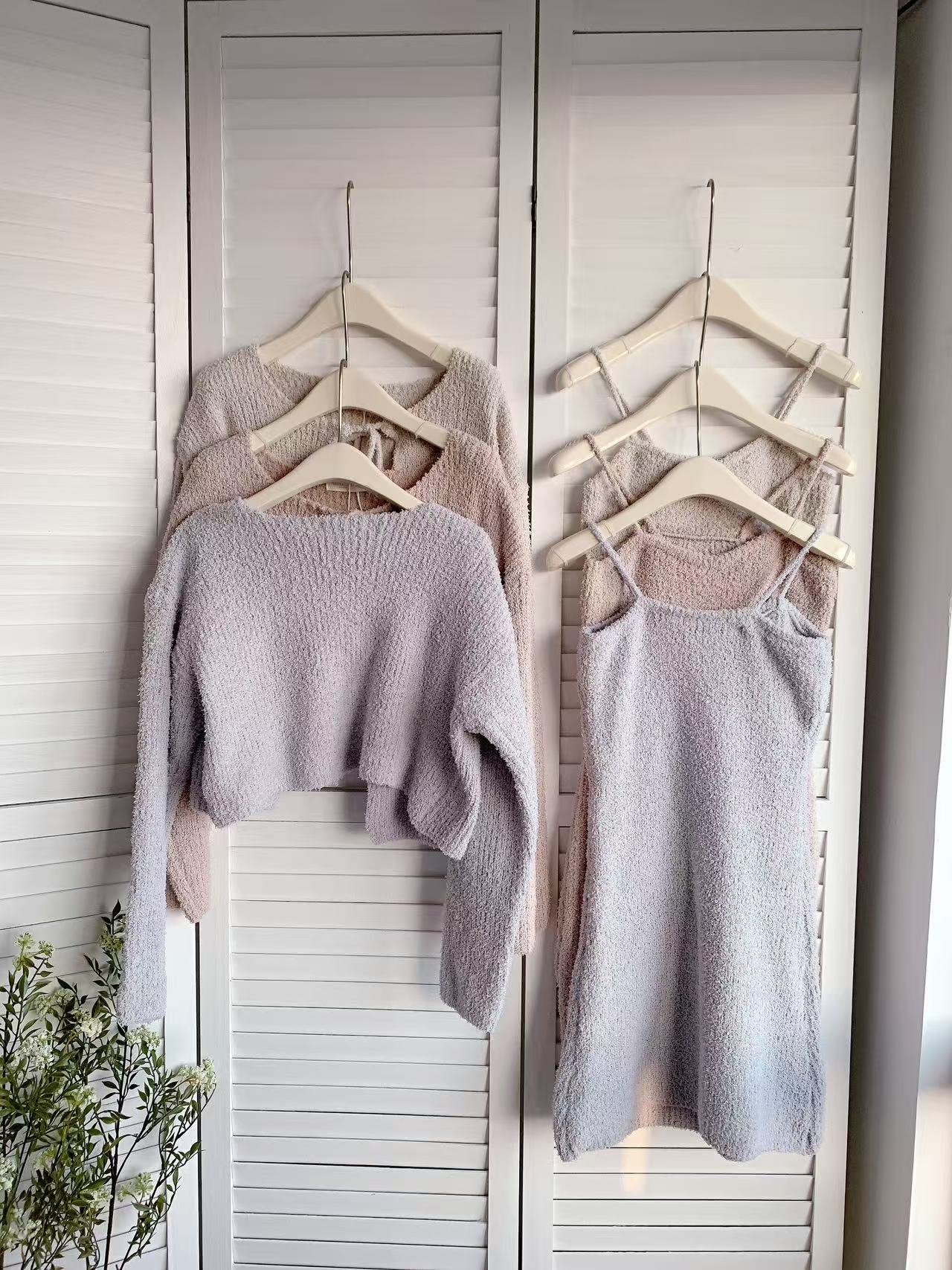 HELLO MILK TEE- 85656 坑條套裝