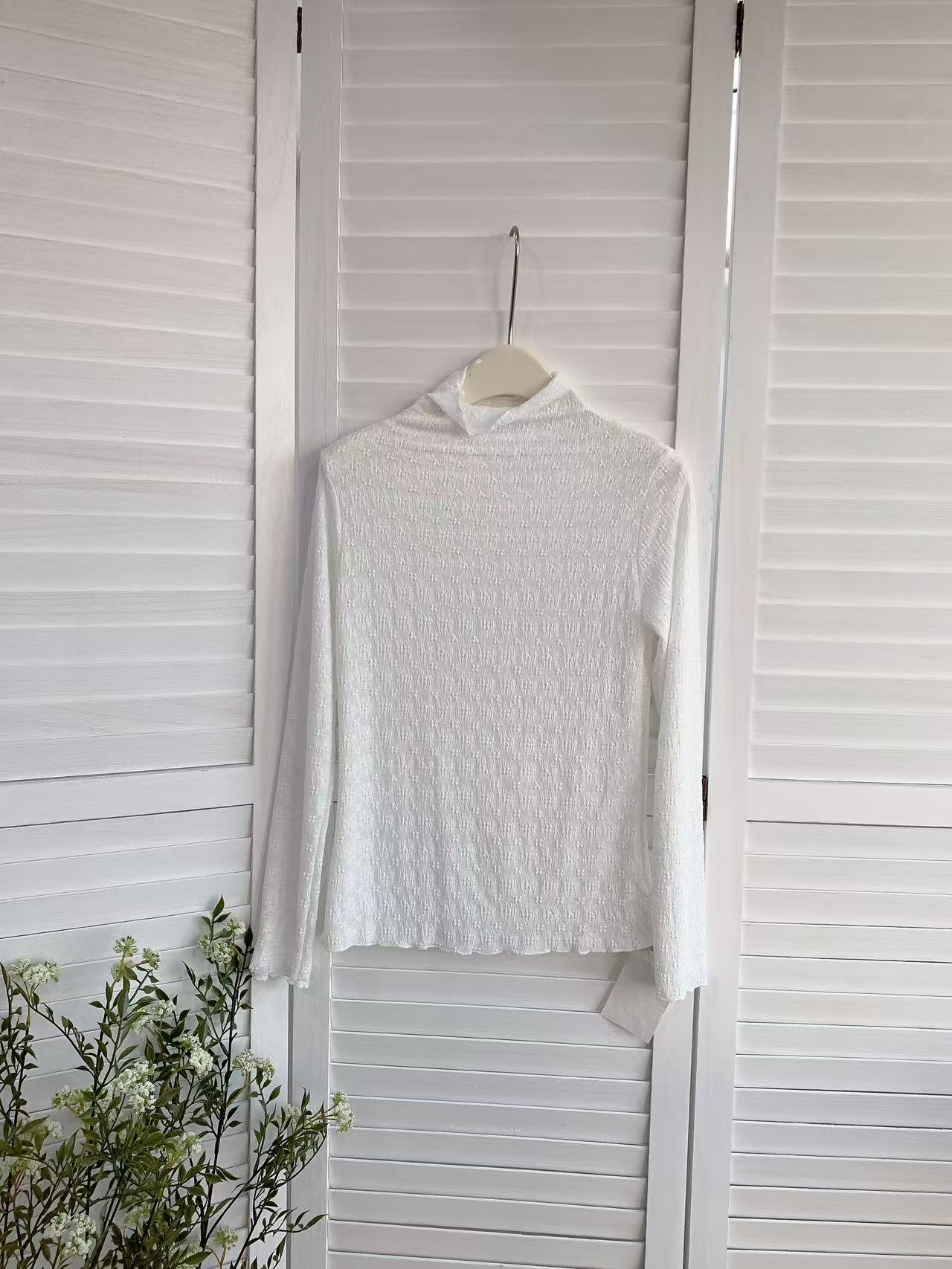 HELLO MILK TEE- 85709 提花上衣