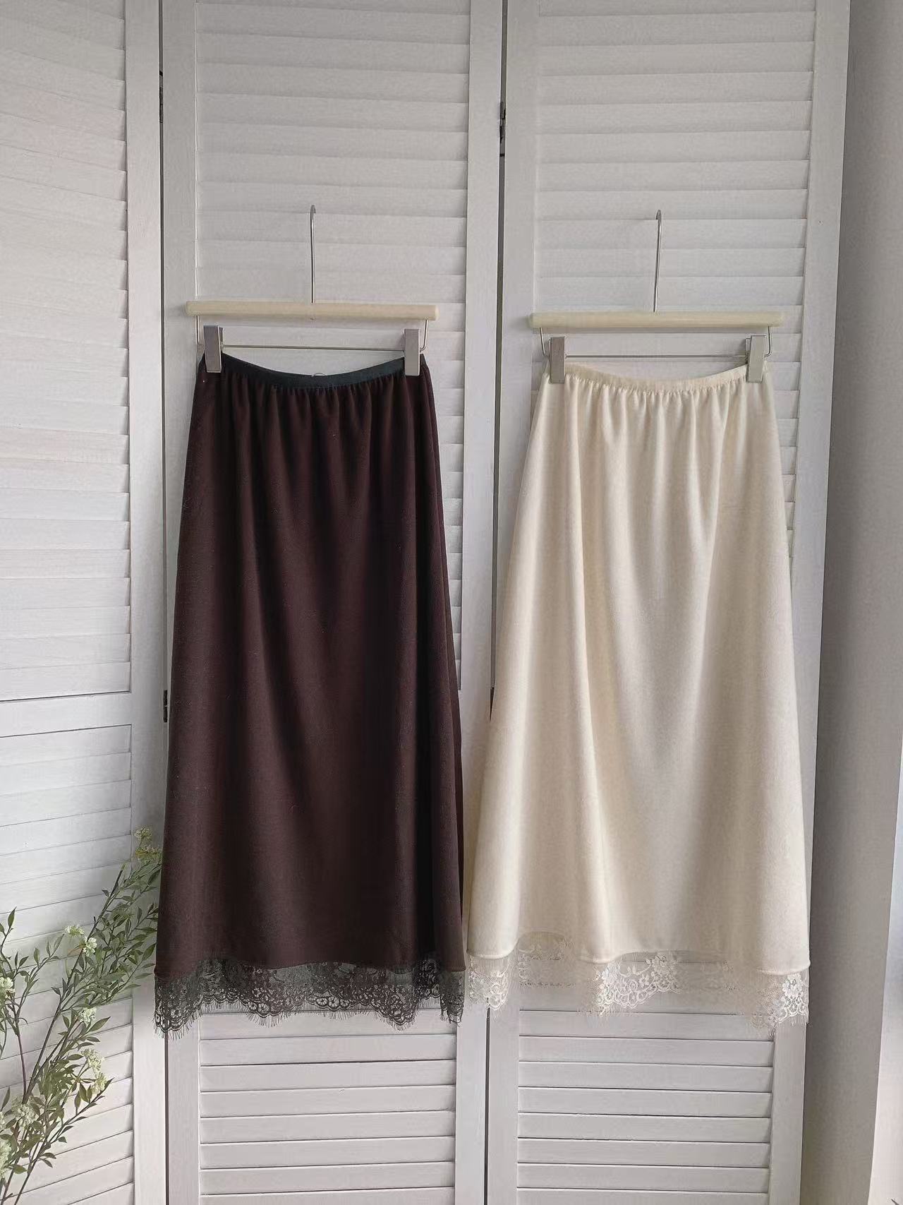 HELLO MILK TEE- 85669 拼接半裙