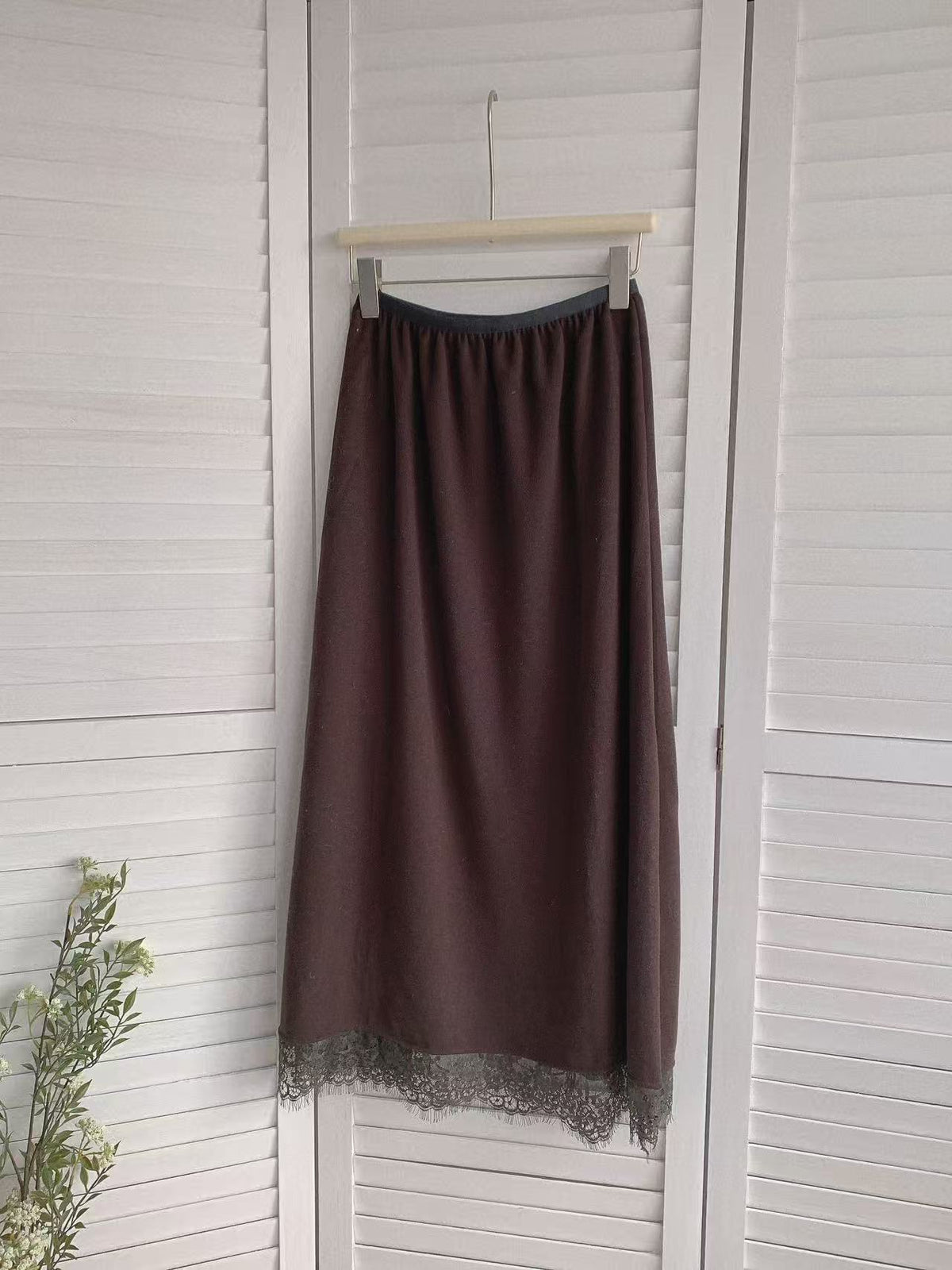 HELLO MILK TEE- 85669 拼接半裙