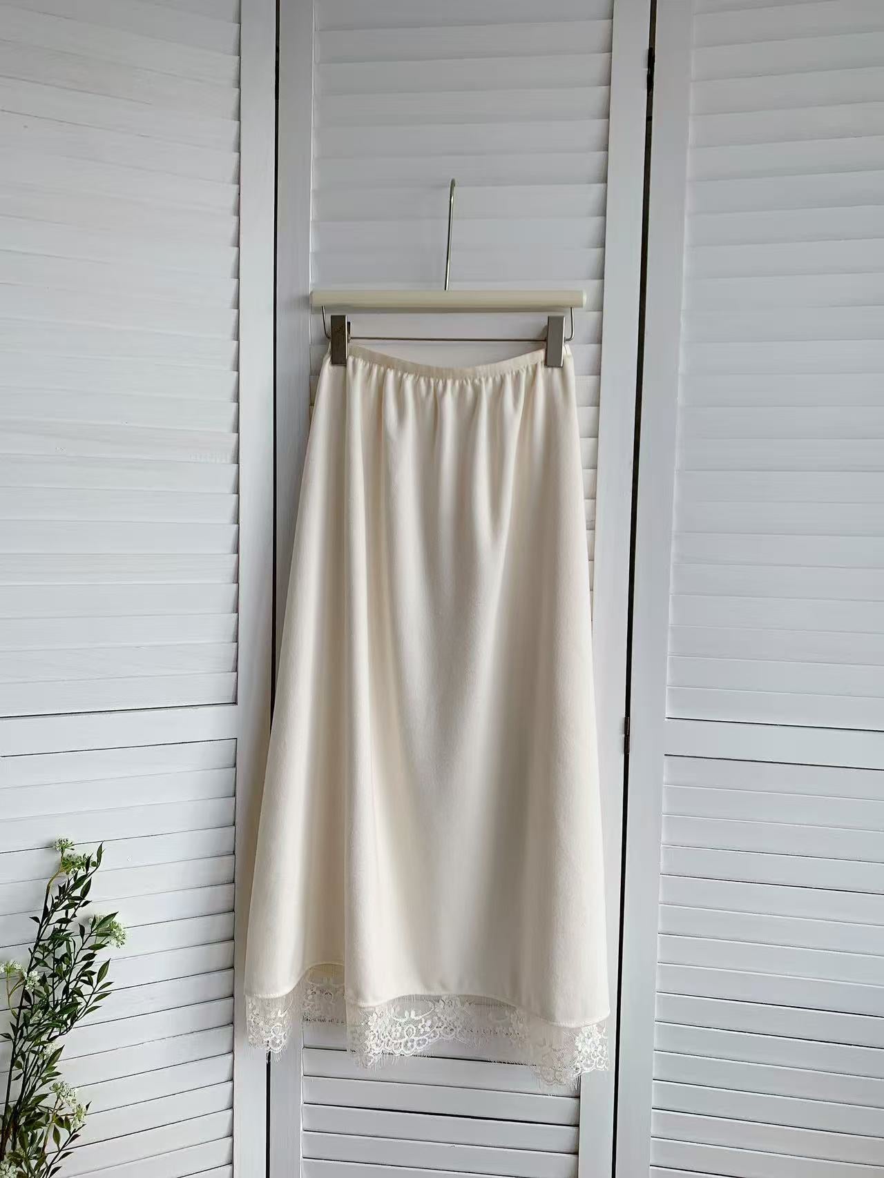 HELLO MILK TEE- 85669 拼接半裙